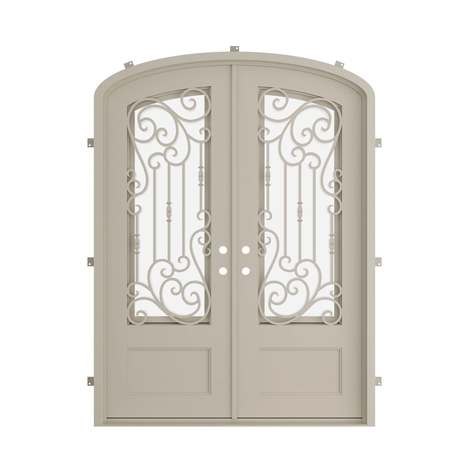 Pinkys Golden Gate steel door, double, mini arch, closed