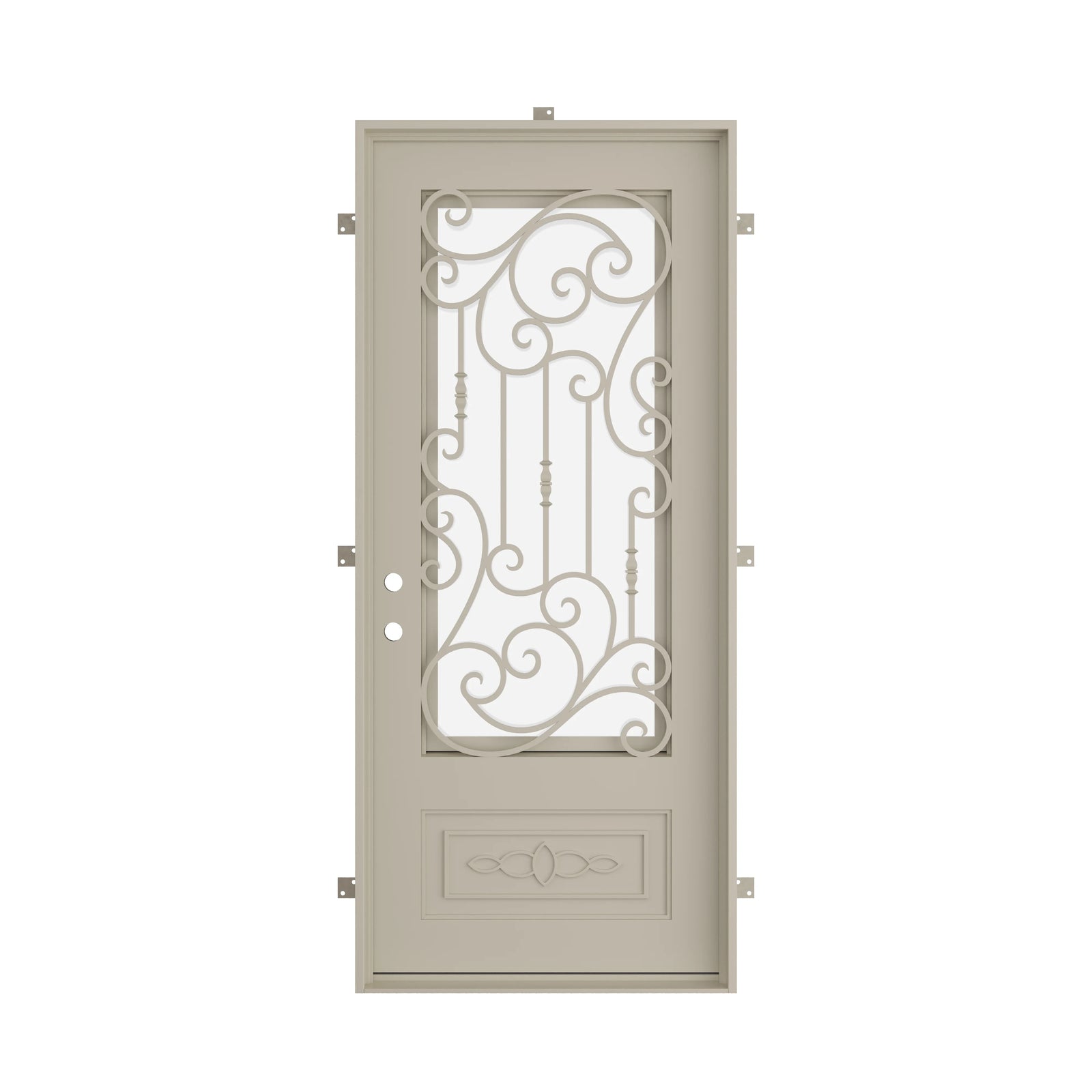 Pinkys Golden Gate steel door, single, flat, closed