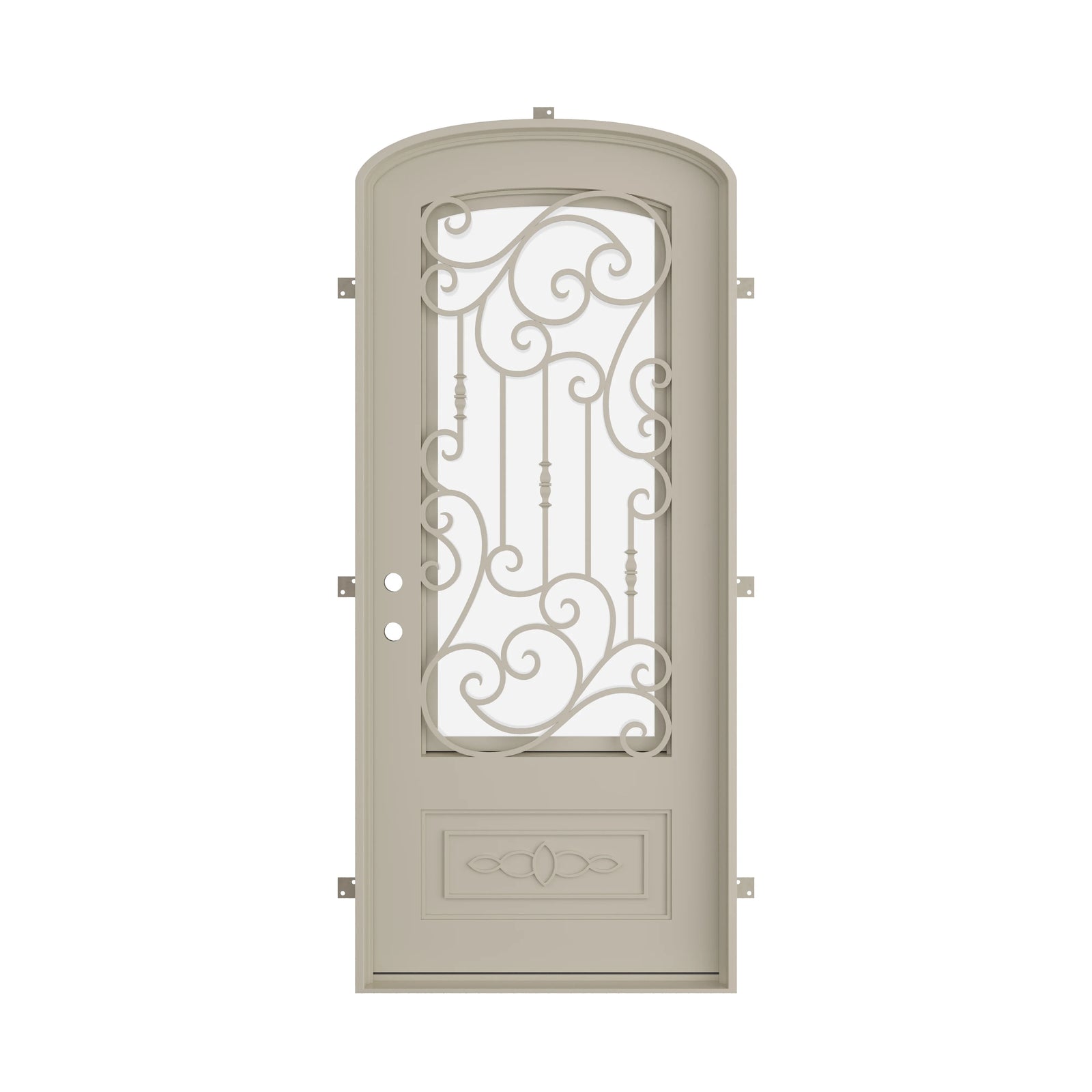 Pinkys Golden Gate steel door, single, mini arch, closed