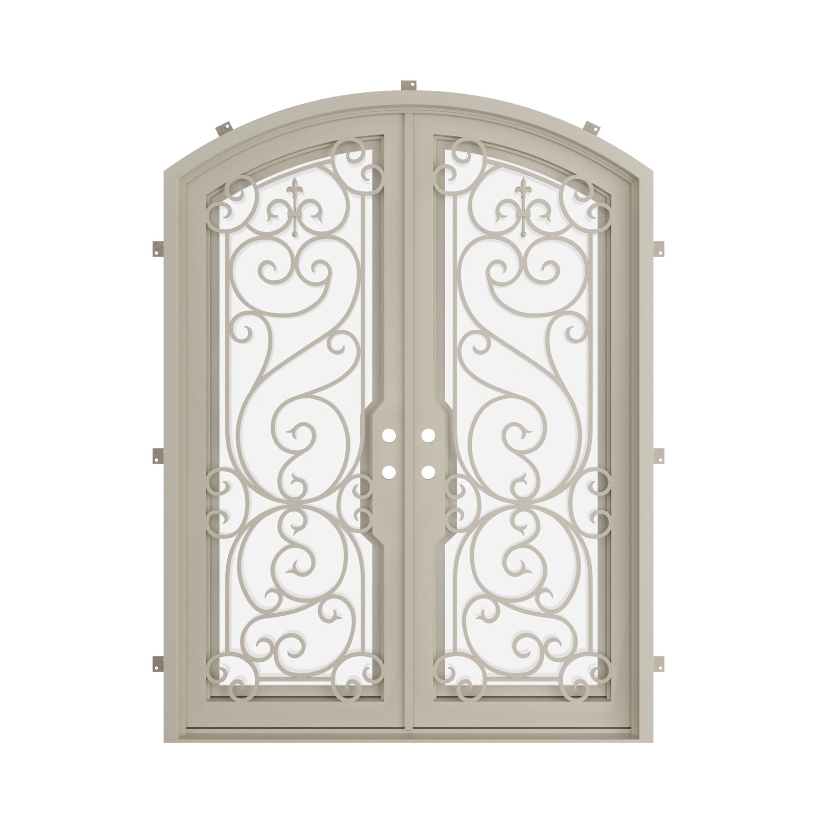 Pinkys Hills steel door, double, arch, closed