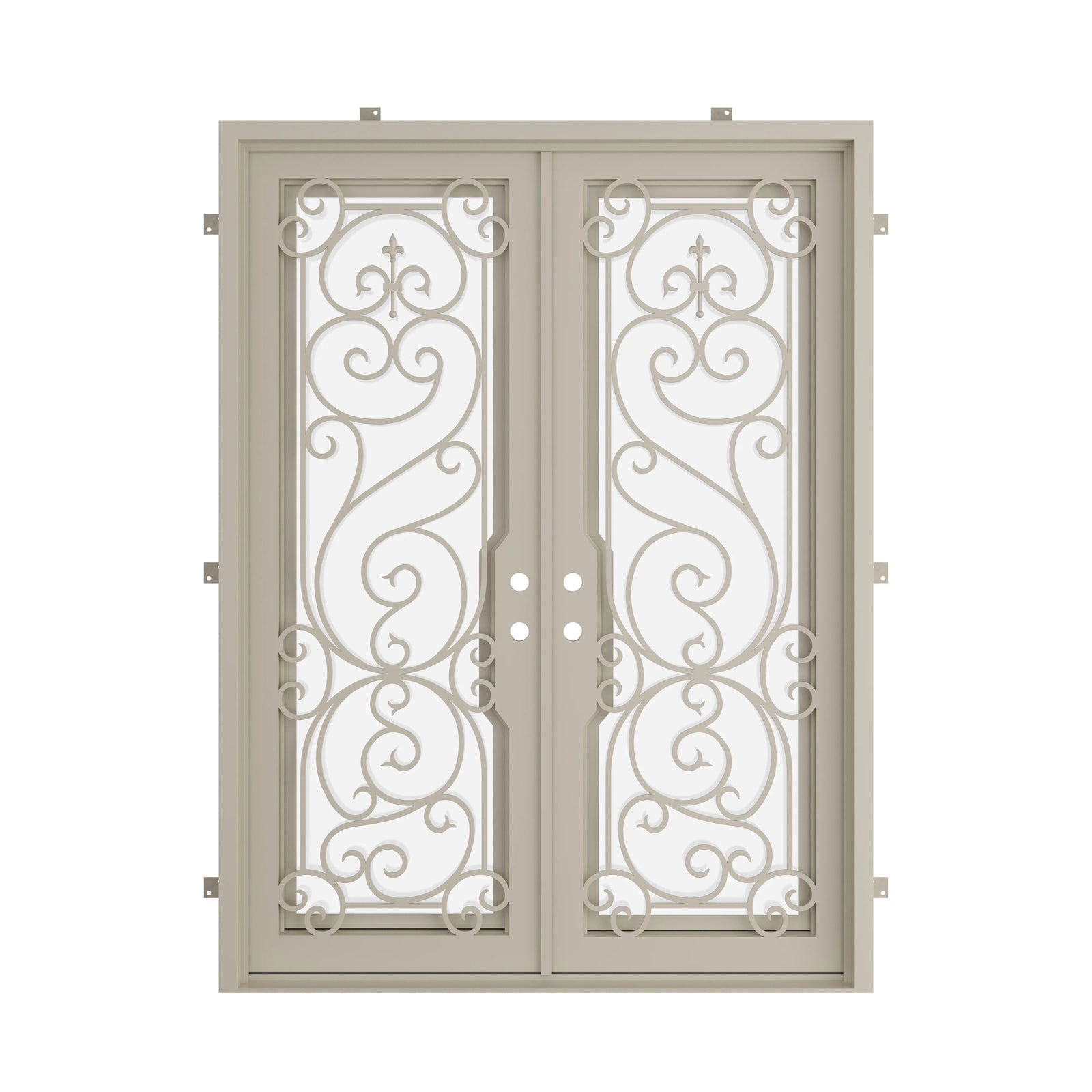 Pinkys Hills steel door, double, flat, closed