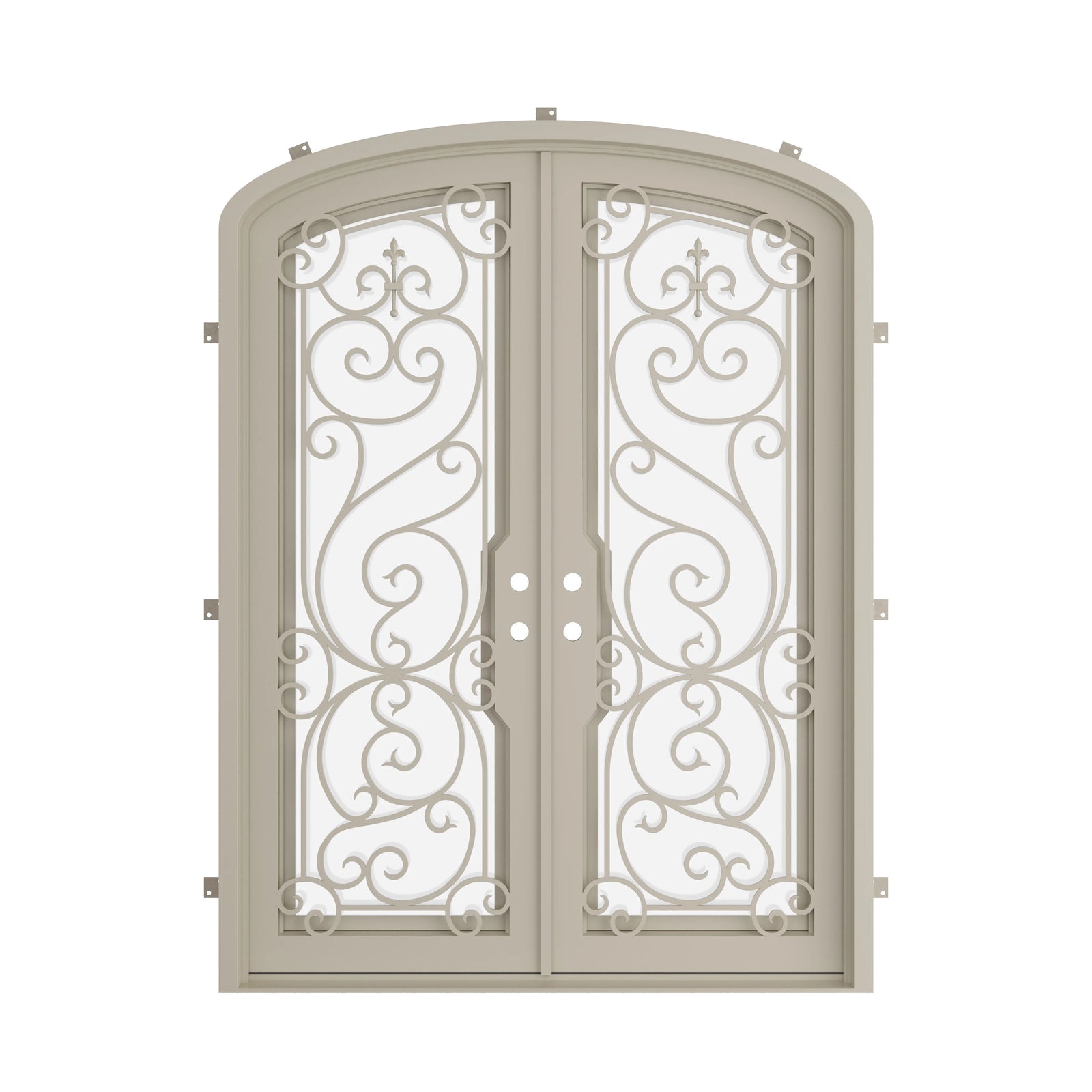 Pinkys Hills steel door, double, mini arch, closed