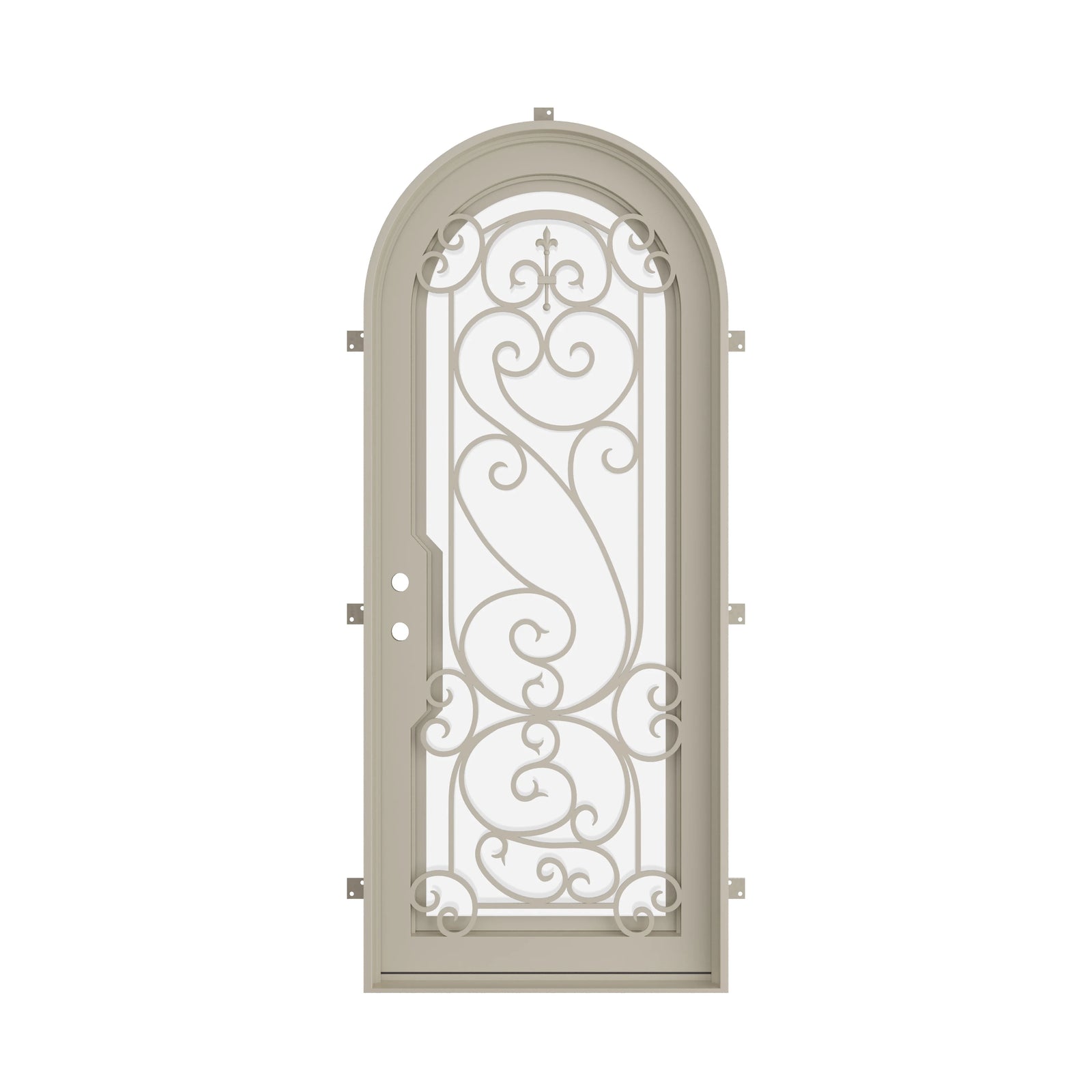 Pinkys Hills steel door, single, arch, closed