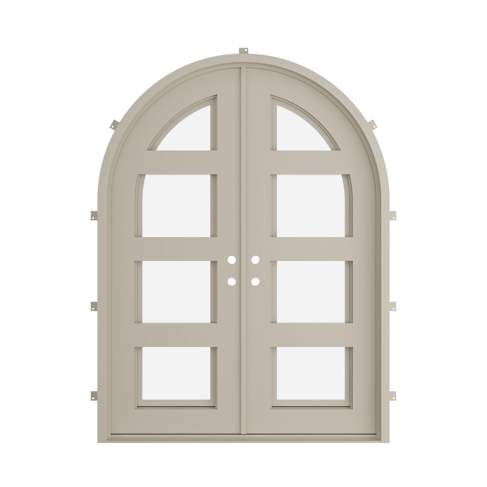 Pinkys Knox steel door, double, full arch, closed