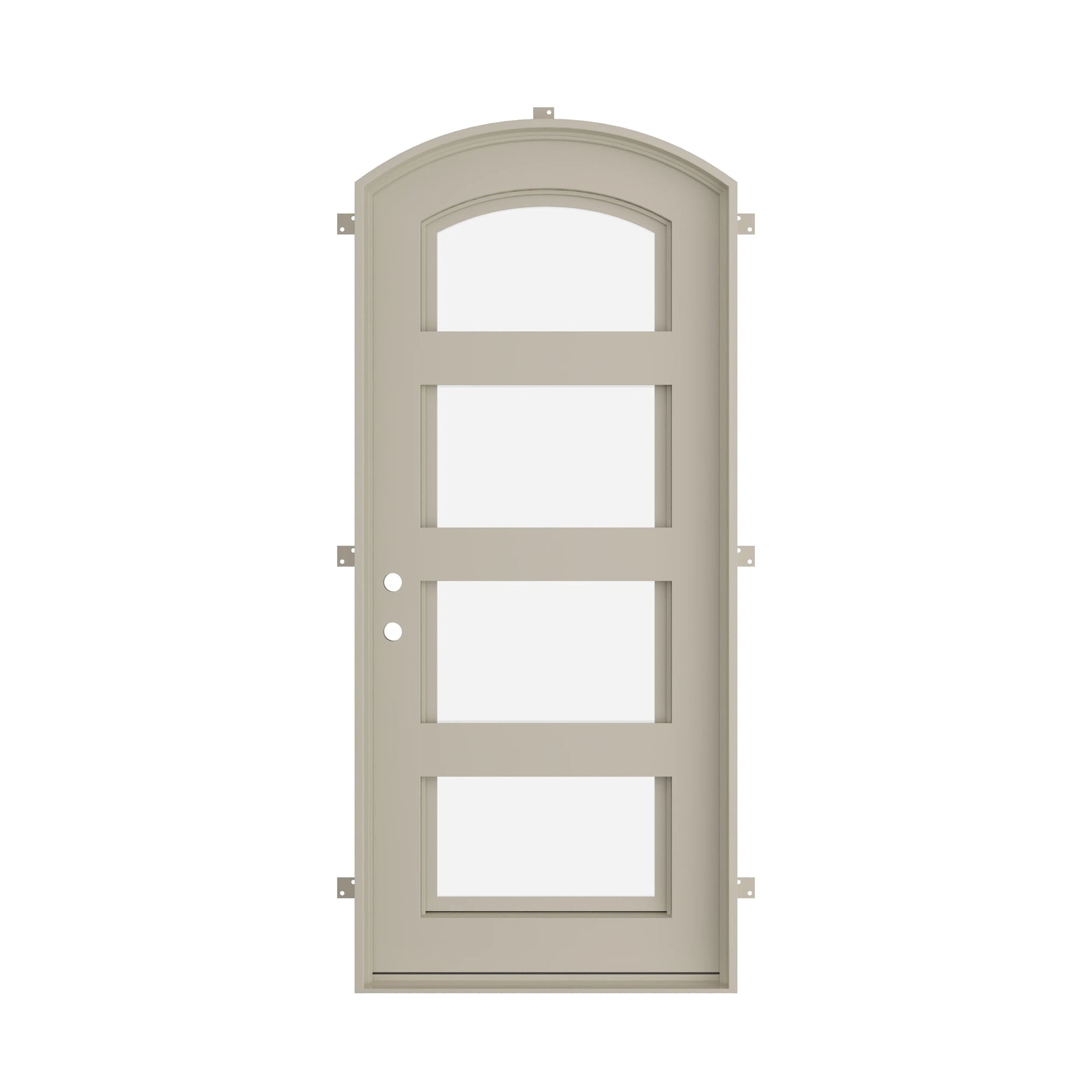 Pinkys Knox steel door, single, arch, closed