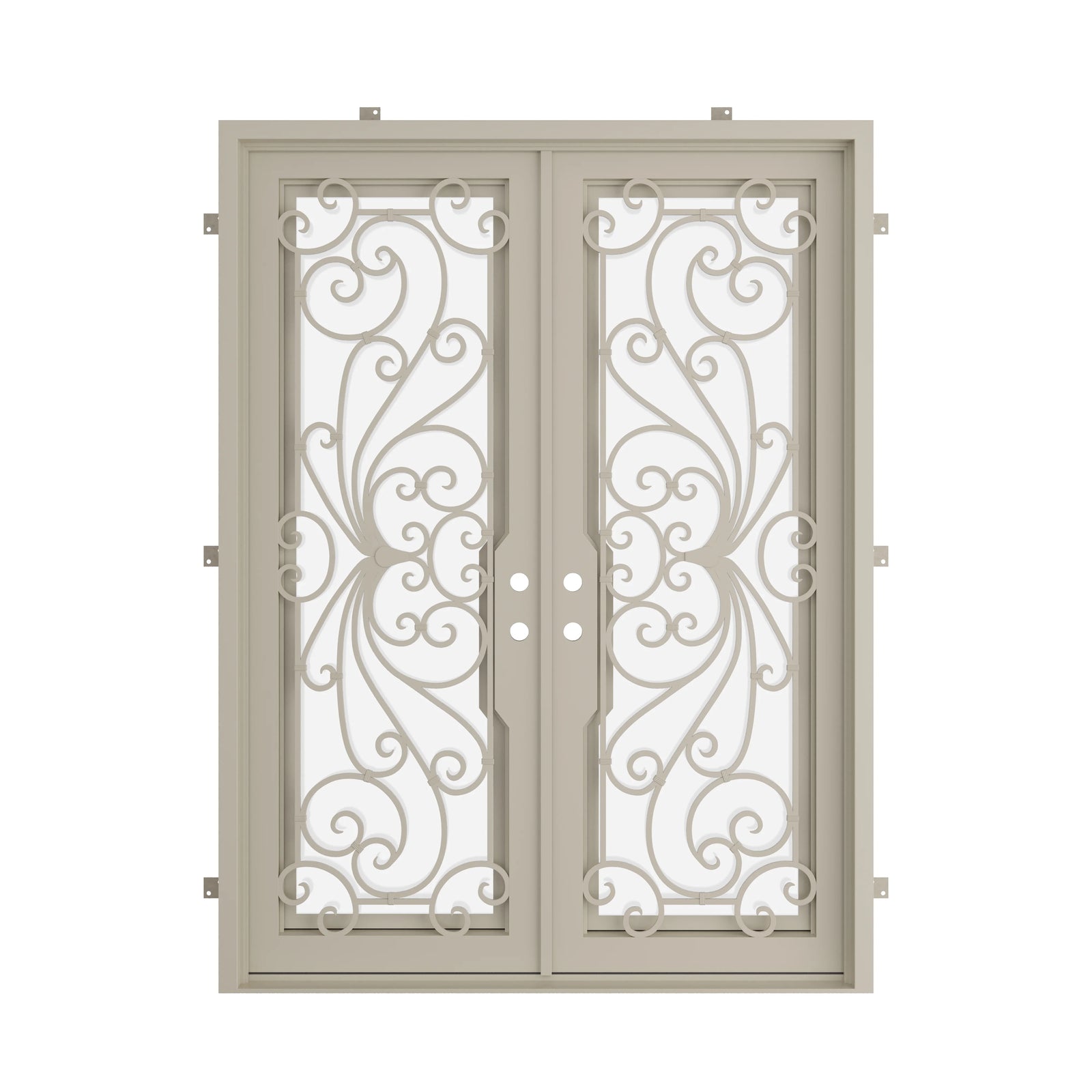 Pinkys Miracle steel door, double, flat, closed