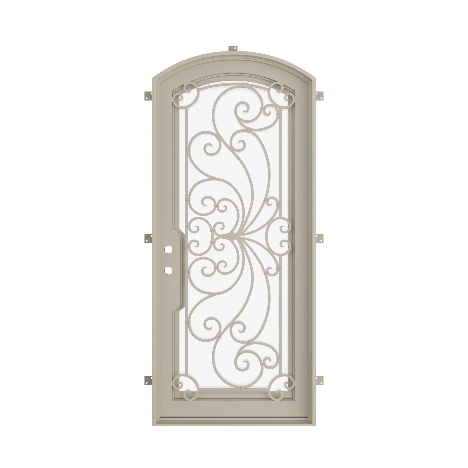 Pinkys Miracle steel door, single, arch, closed