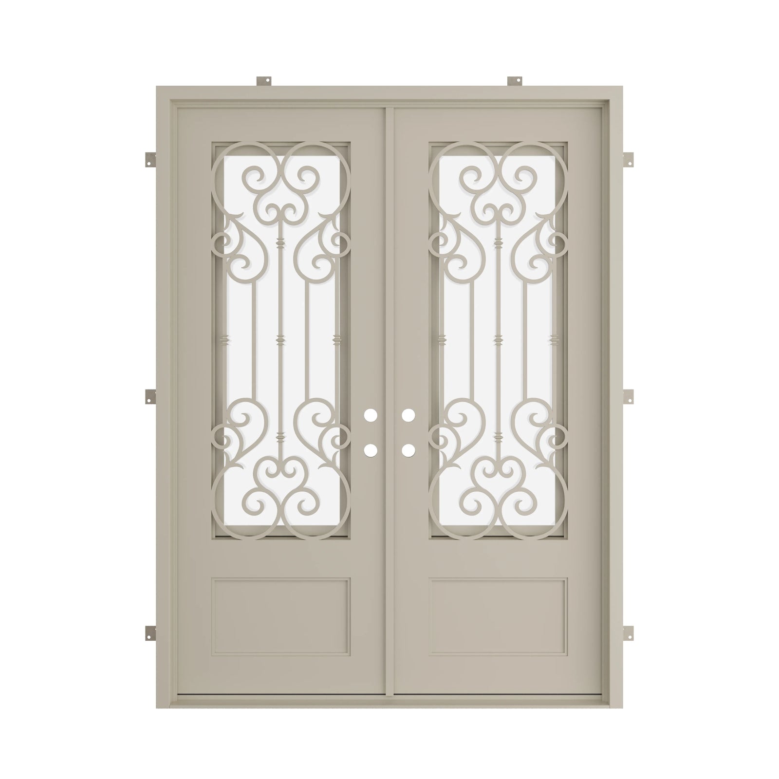 Pinkys New York steel door, double, flat, closed