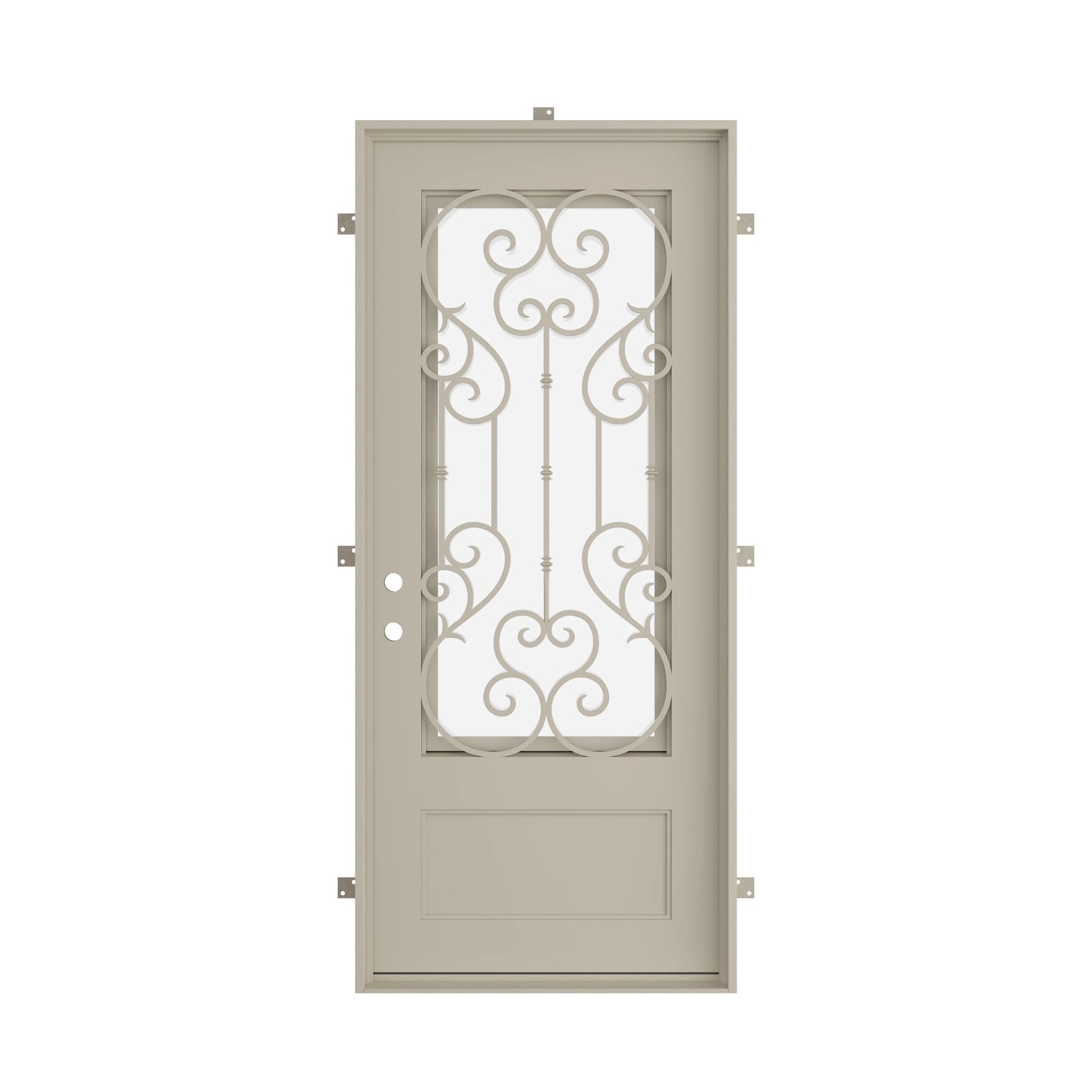 Pinkys New York steel door, single, flat, closed