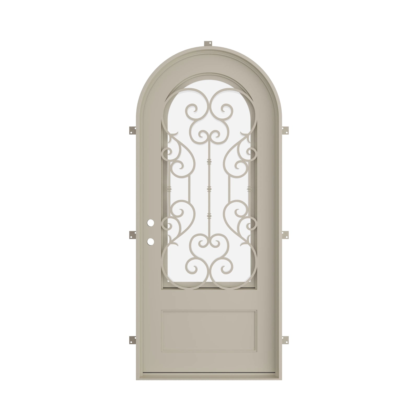 Pinkys New York steel door, single, arch, closed