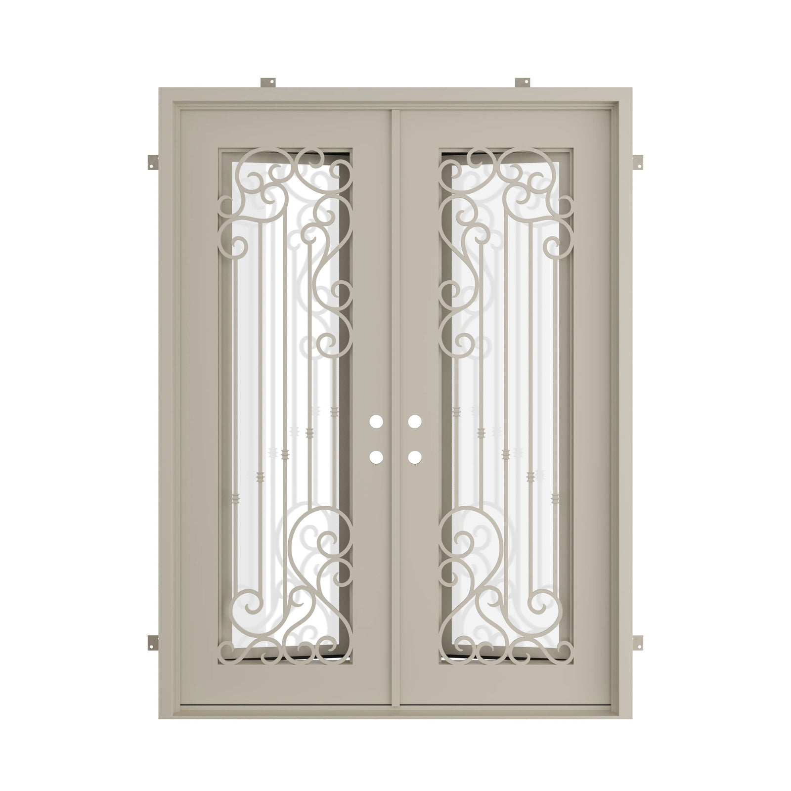 Pinkys Paris steel door, double, flat, closed