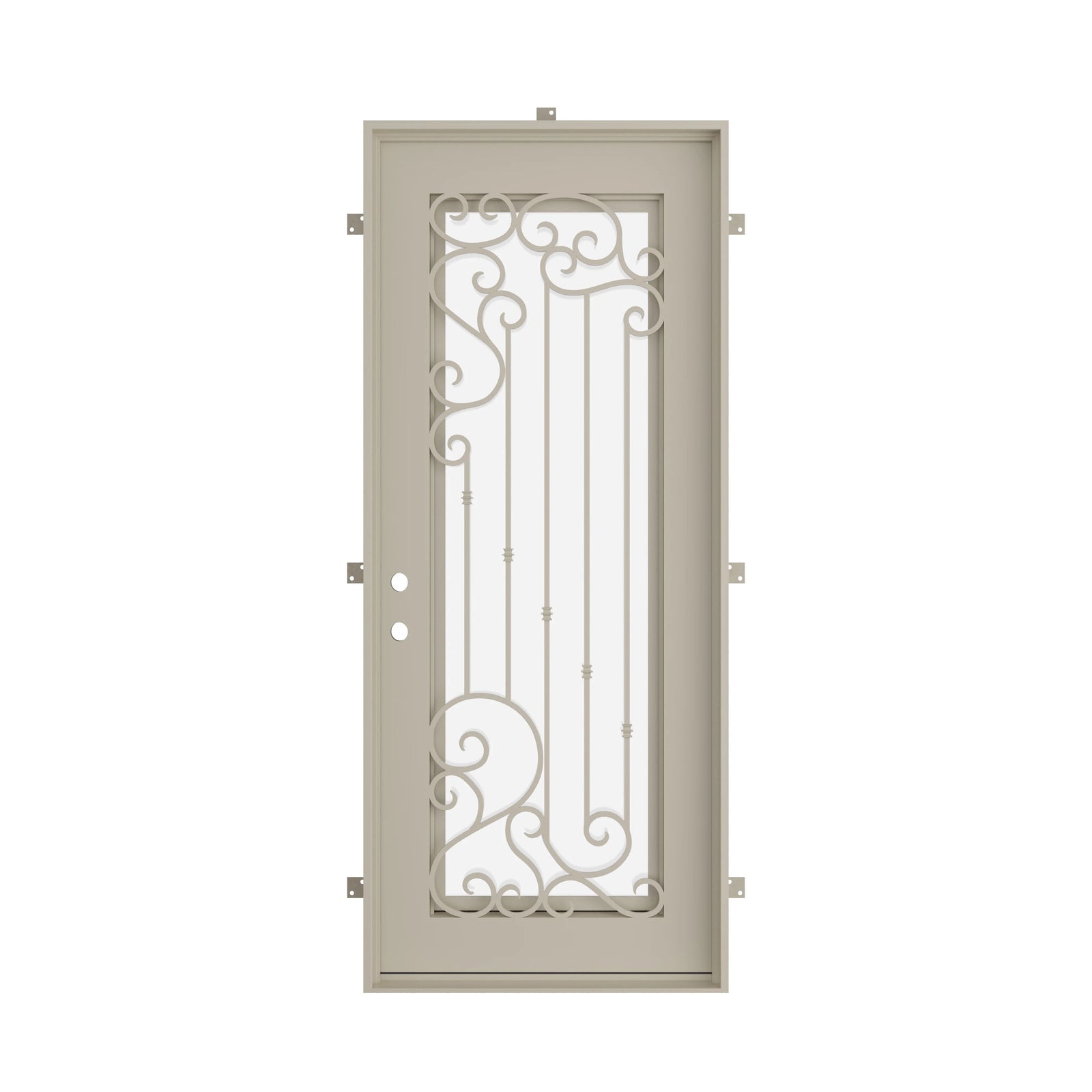 Pinkys Paris steel door, single, flat, closed