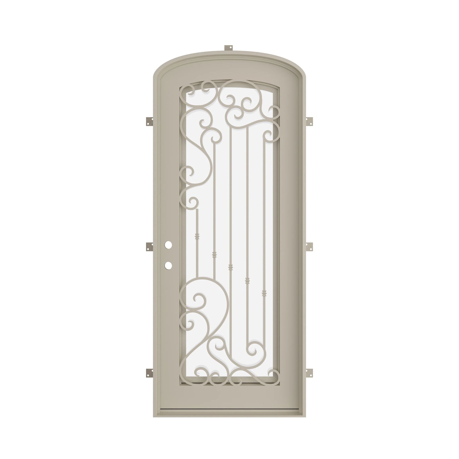 Pinkys Paris steel door, single, mini arch, closed