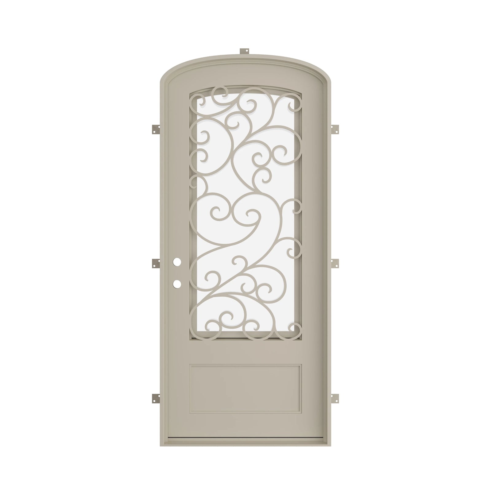 Pinkys Story steel door, single, mini arch, closed