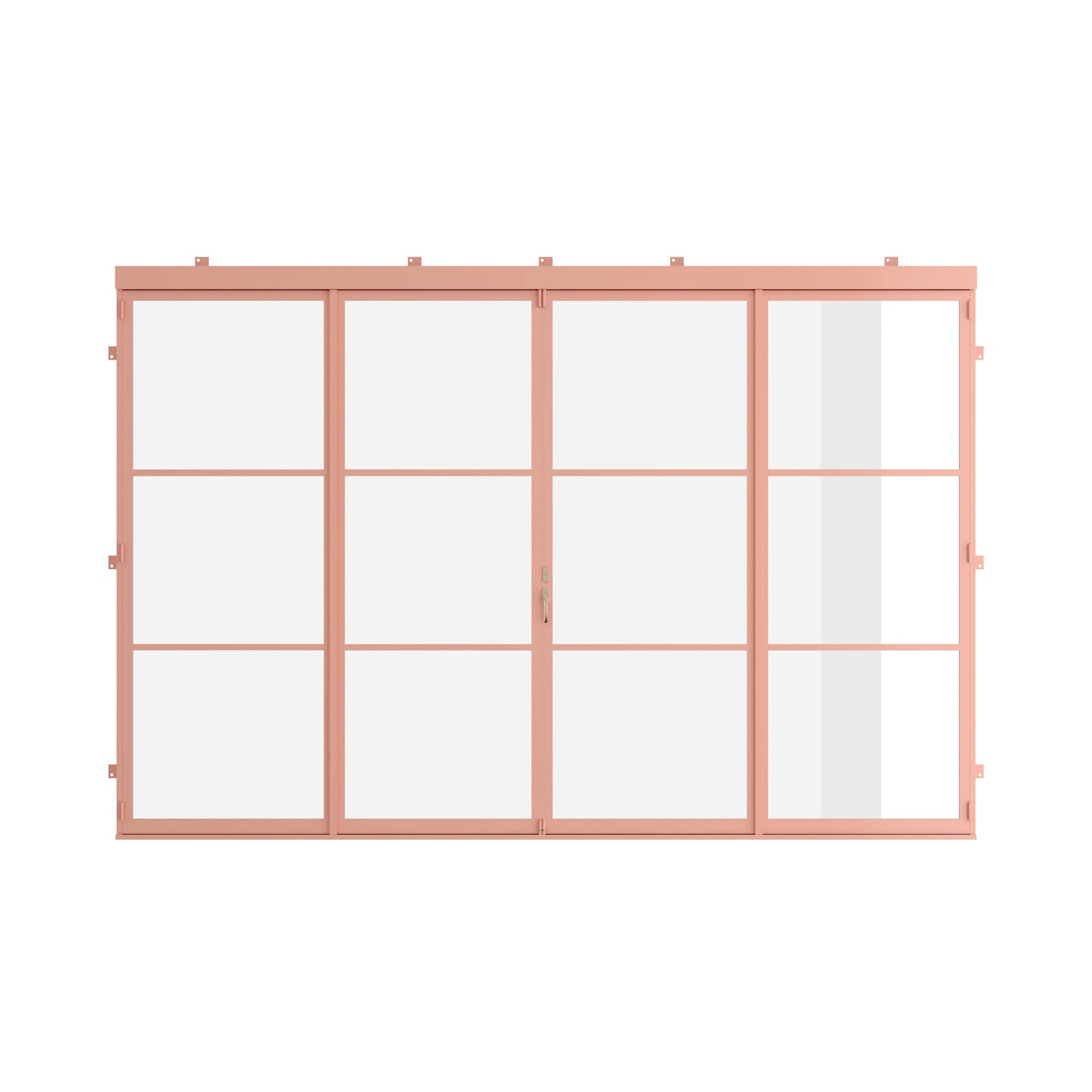 Pinkys Air 4 steel door, bifold, center-split, closed