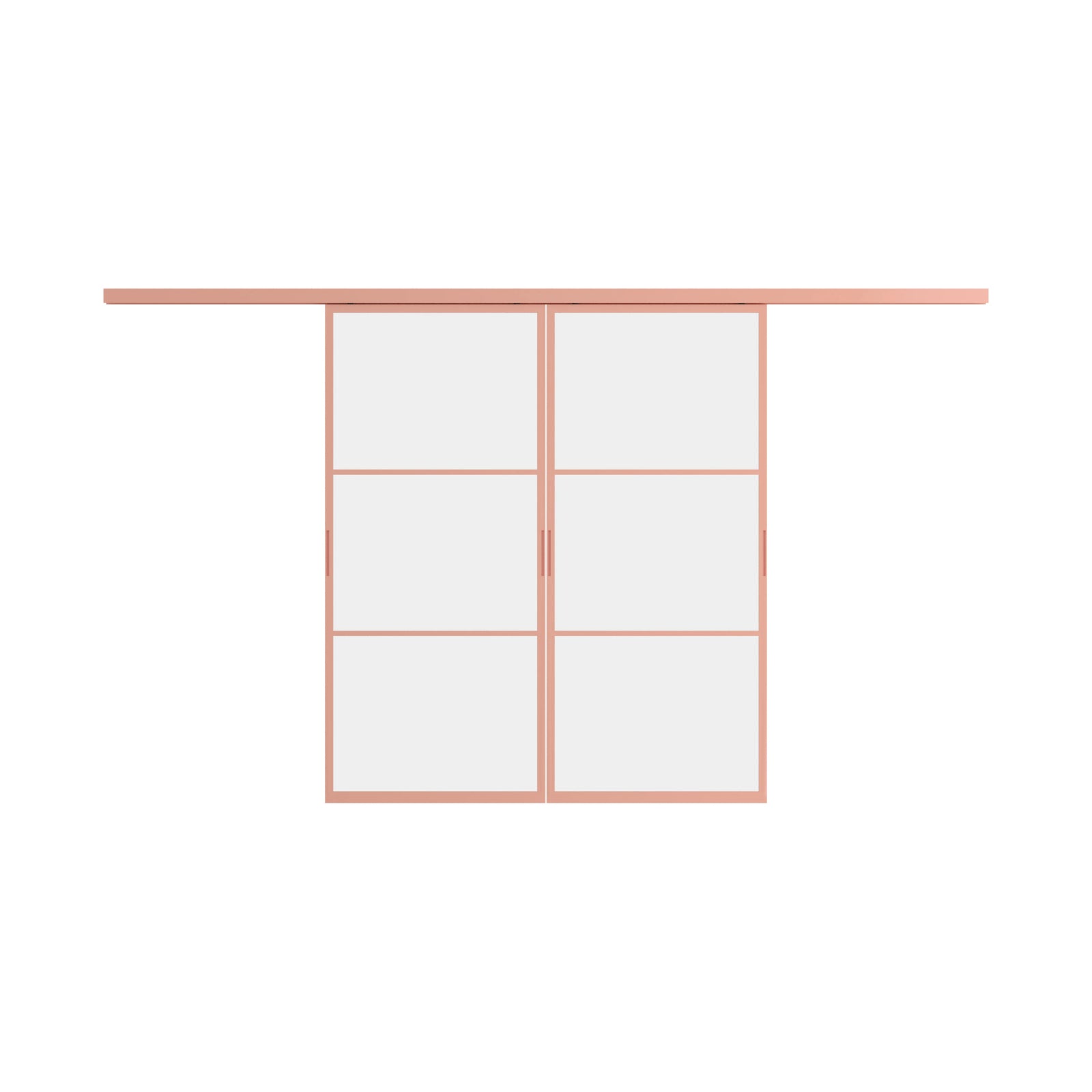 Pinkys Air 4 interior steel door, double, sliding, top-track, closed