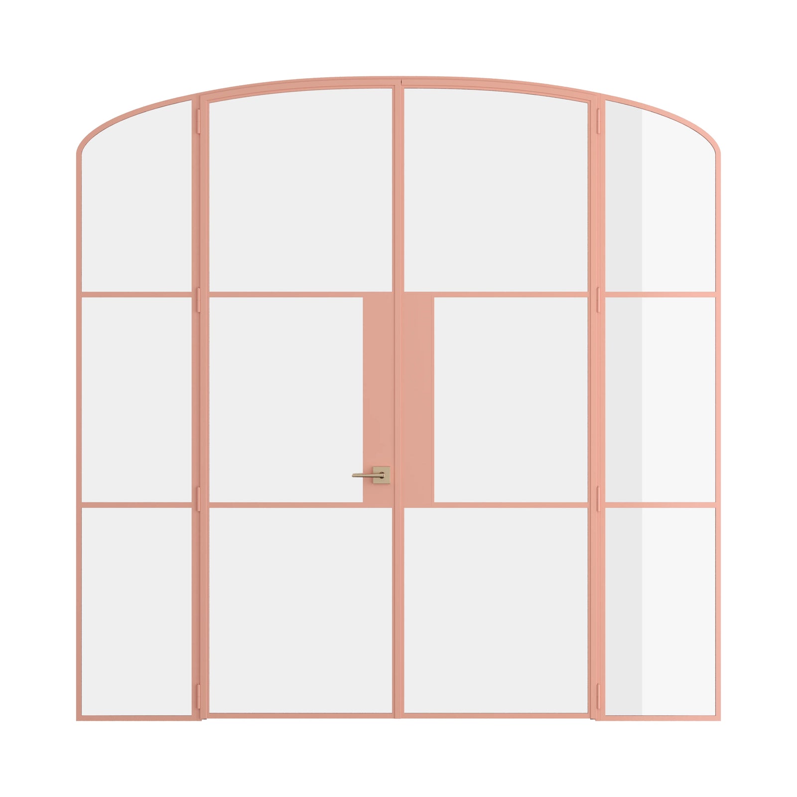 Pinkys Air 4 interior steel door, double, mini arch, with side windows, closed