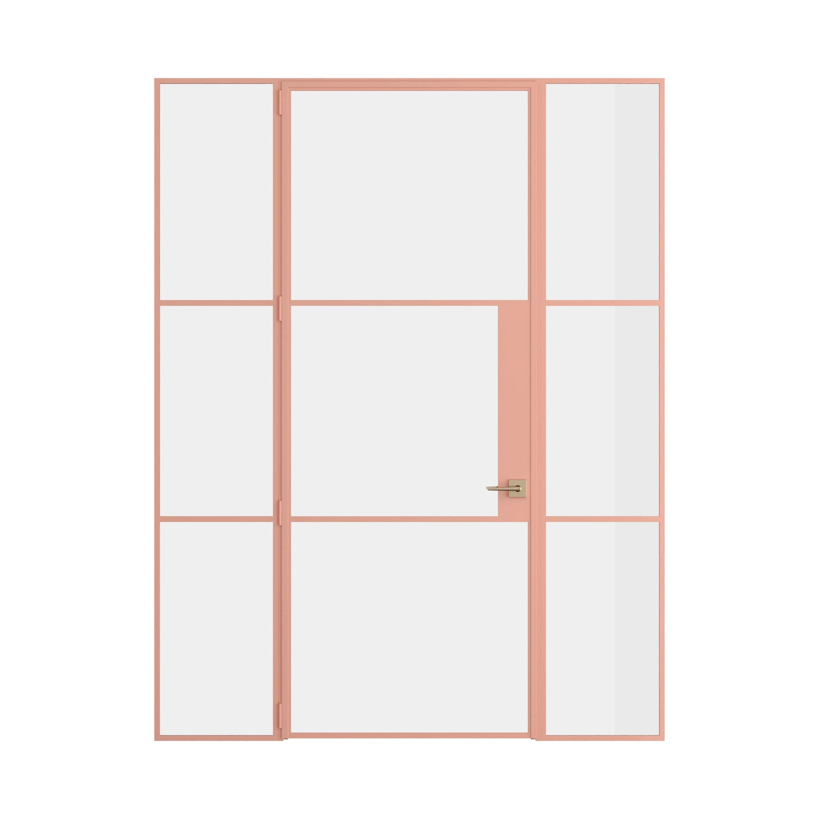 Pinkys Air 4 interior steel door, single, flat, with side windows, closed
