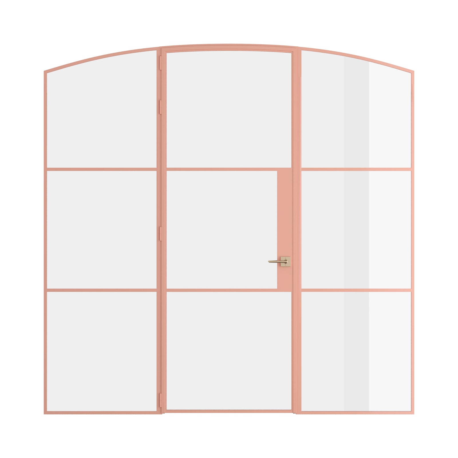 Pinkys Air 4 interior steel door, single, arch, with side windows, closed