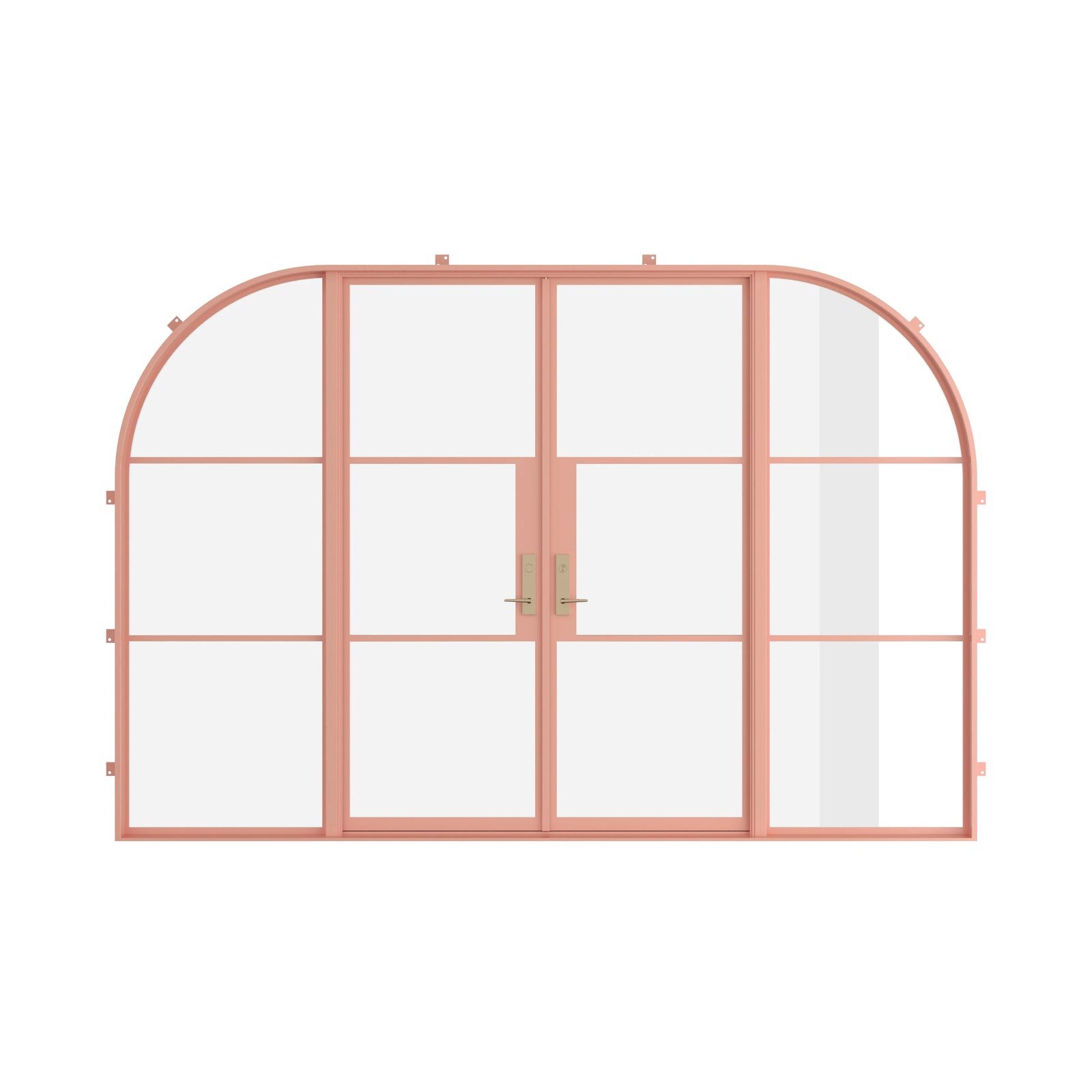 Pinkys Air 4 steel door, double, flat, with side windows, closed