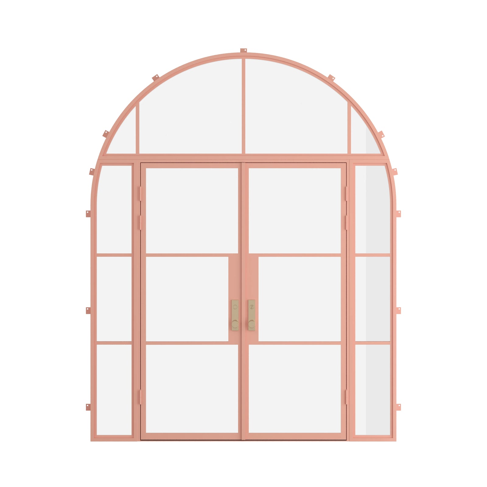 Pinkys Air 4 steel door, double, flat, with a full-arch top window, closed