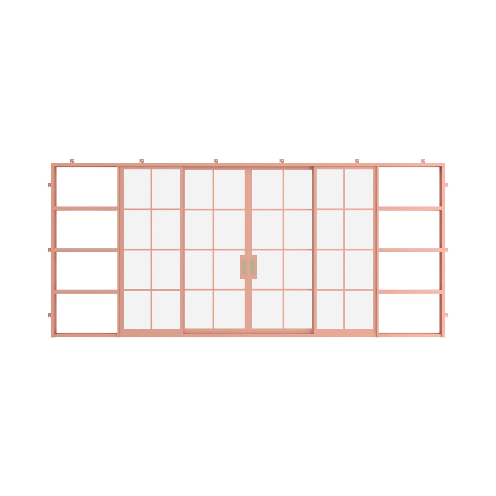 Pinkys Air 5 steel door, sliding, pocket, center-split, closed