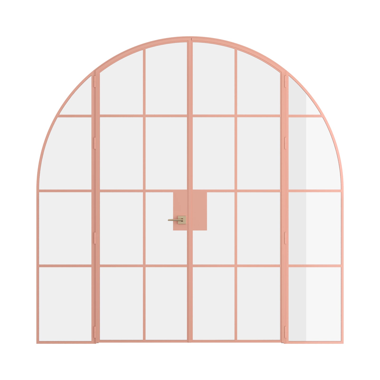 Pinkys Air 5 interior steel door, double, full arch, with side windows, closed