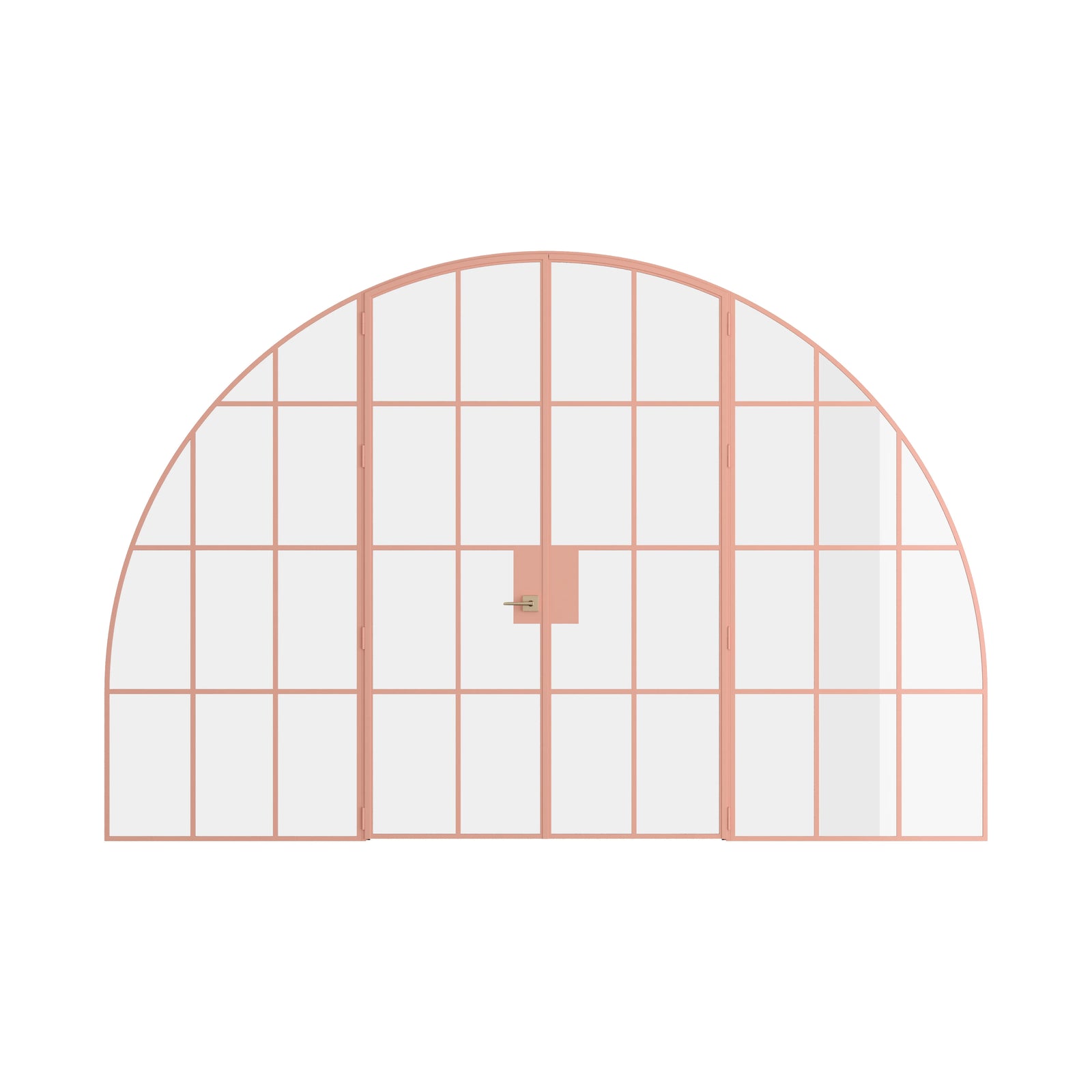 Pinkys Air 5 interior steel door, double, full arch, with side windows, closed