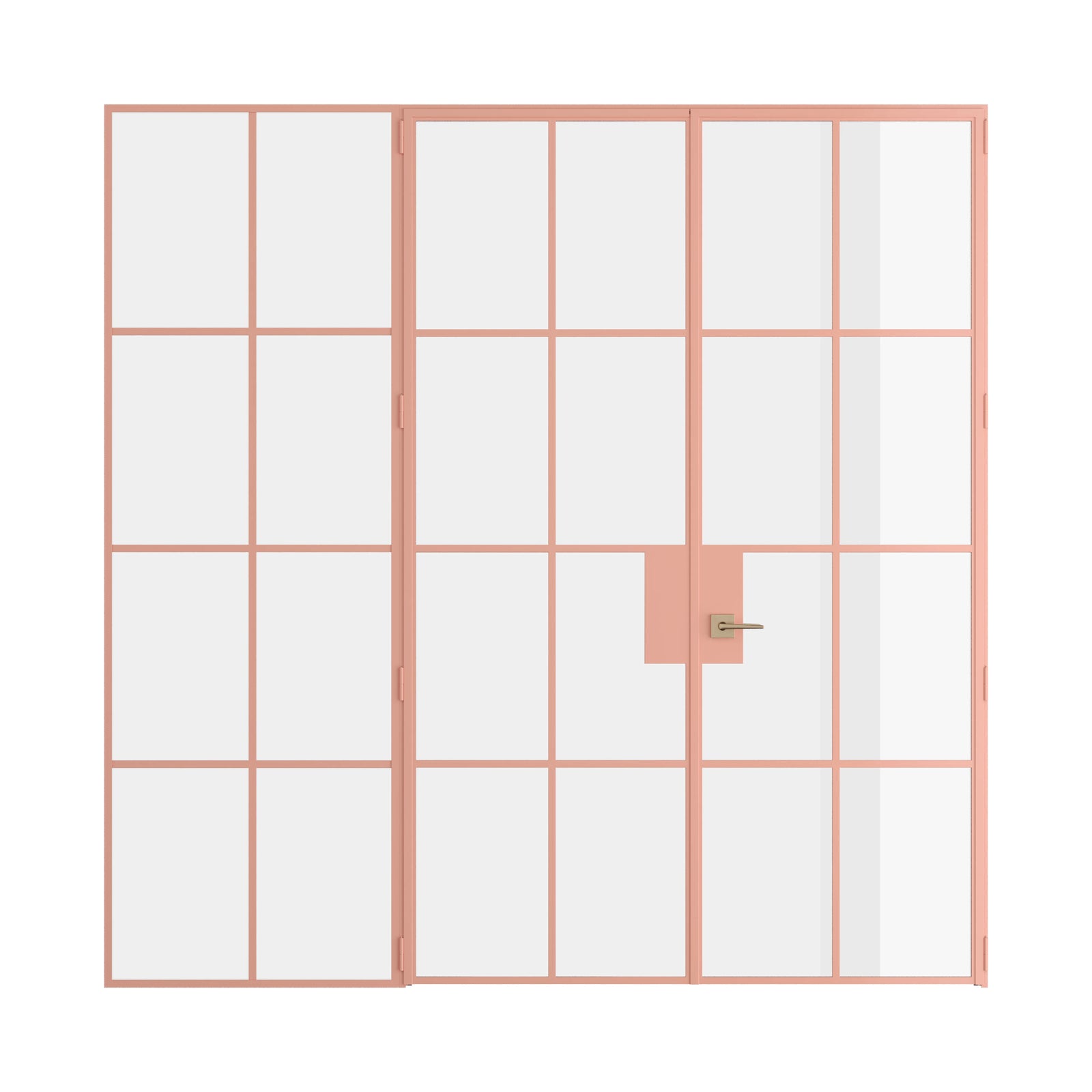 Pinkys Air 5 interior steel door, double, flat, with a left side window, closed