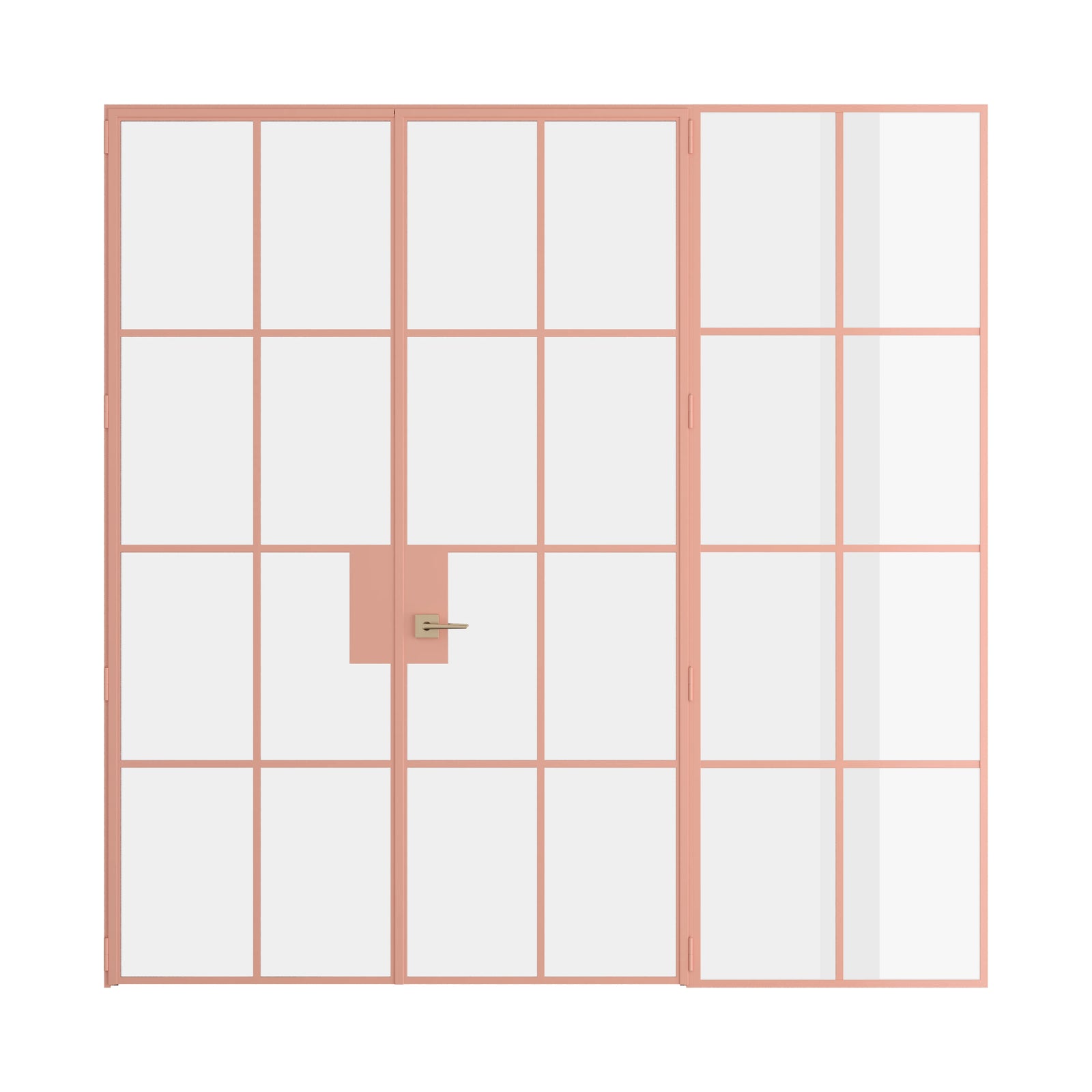 Pinkys Air 5 interior steel door, double, flat, with a right side window, closed