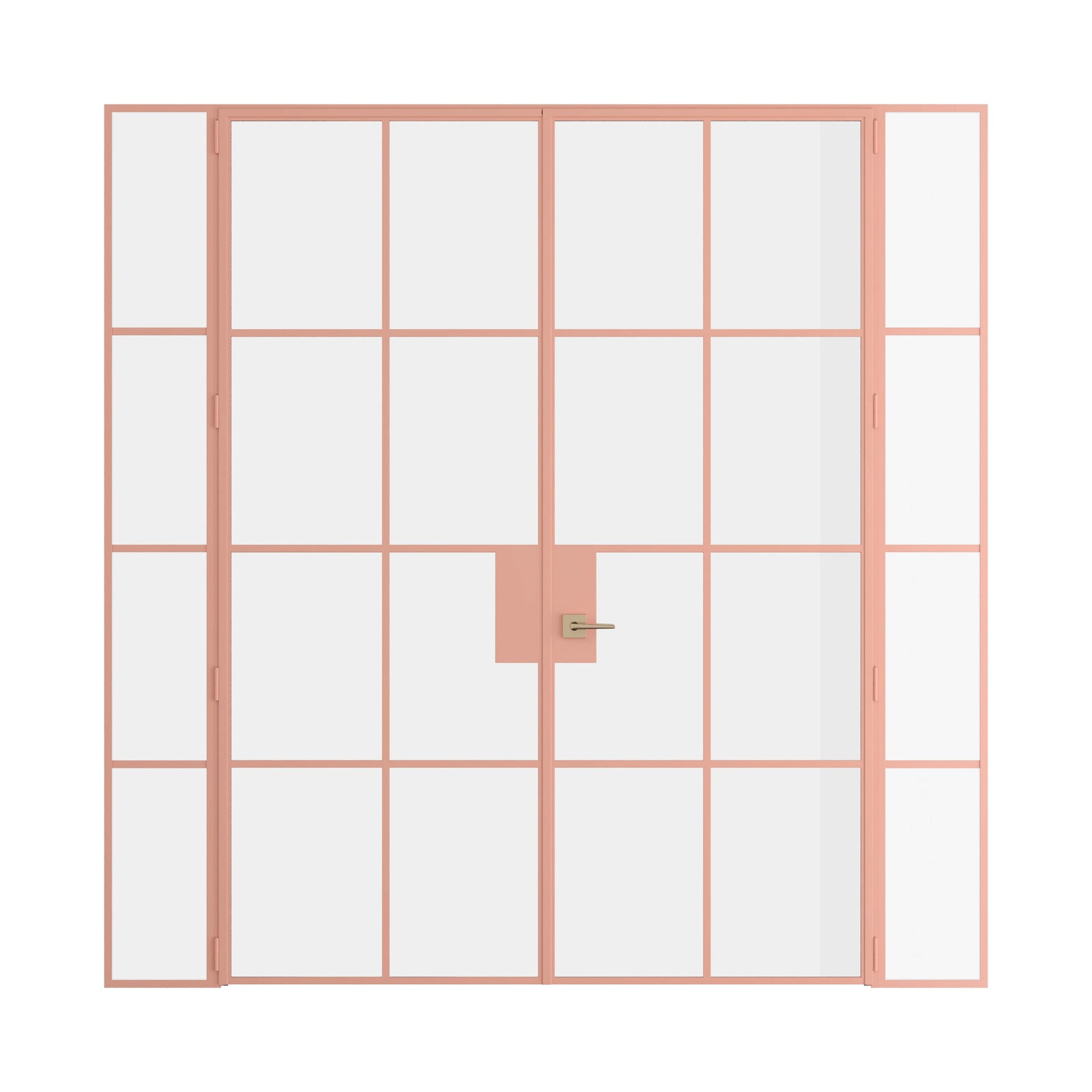 Pinkys Air 5 interior steel door, double, flat, with side windows, closed