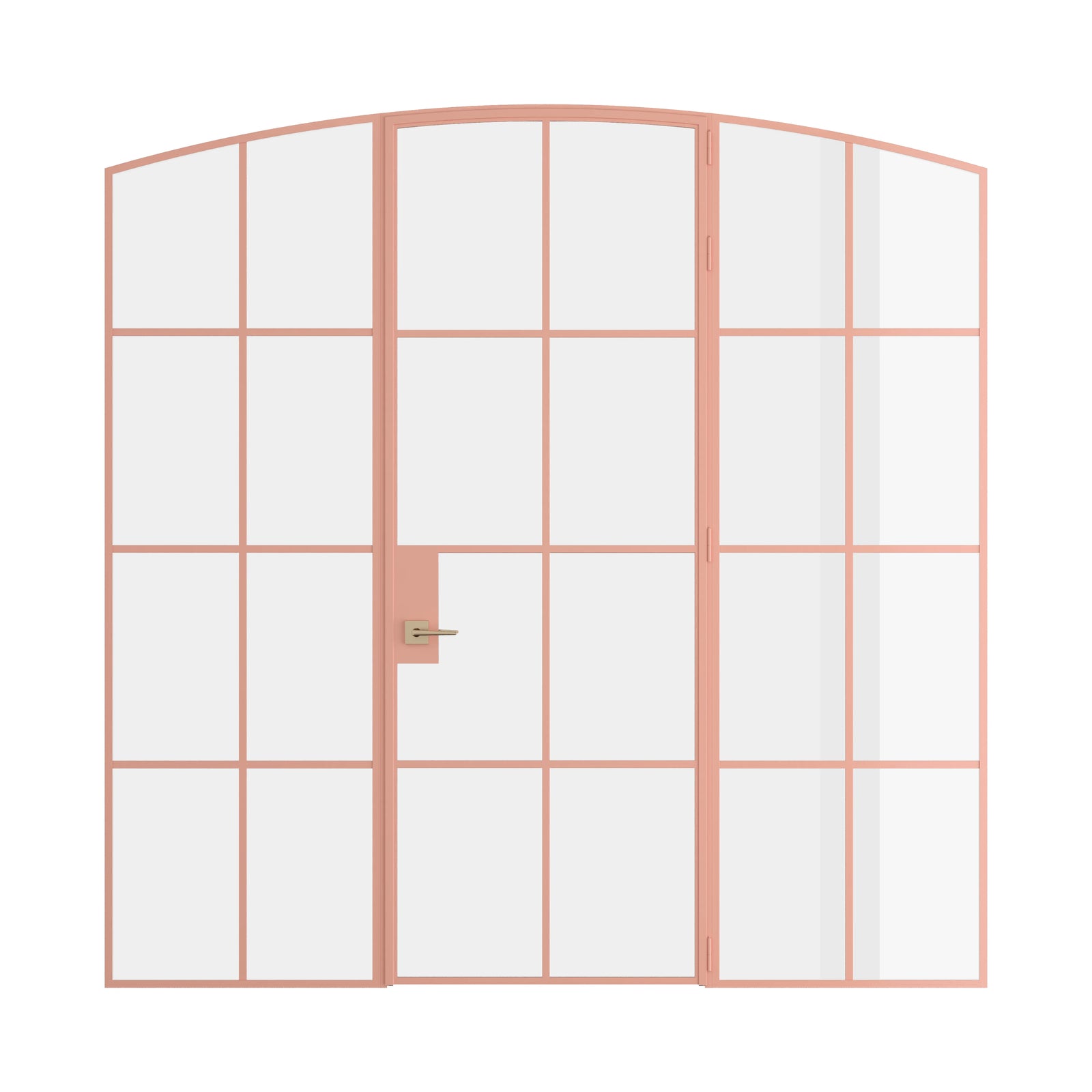 Pinkys Air 5 interior steel door, single, arch, with side windows, closed