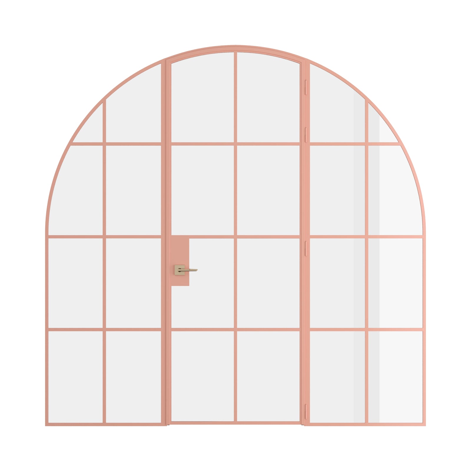 Pinkys Air 5 interior steel door, single, full arch, with side windows, closed