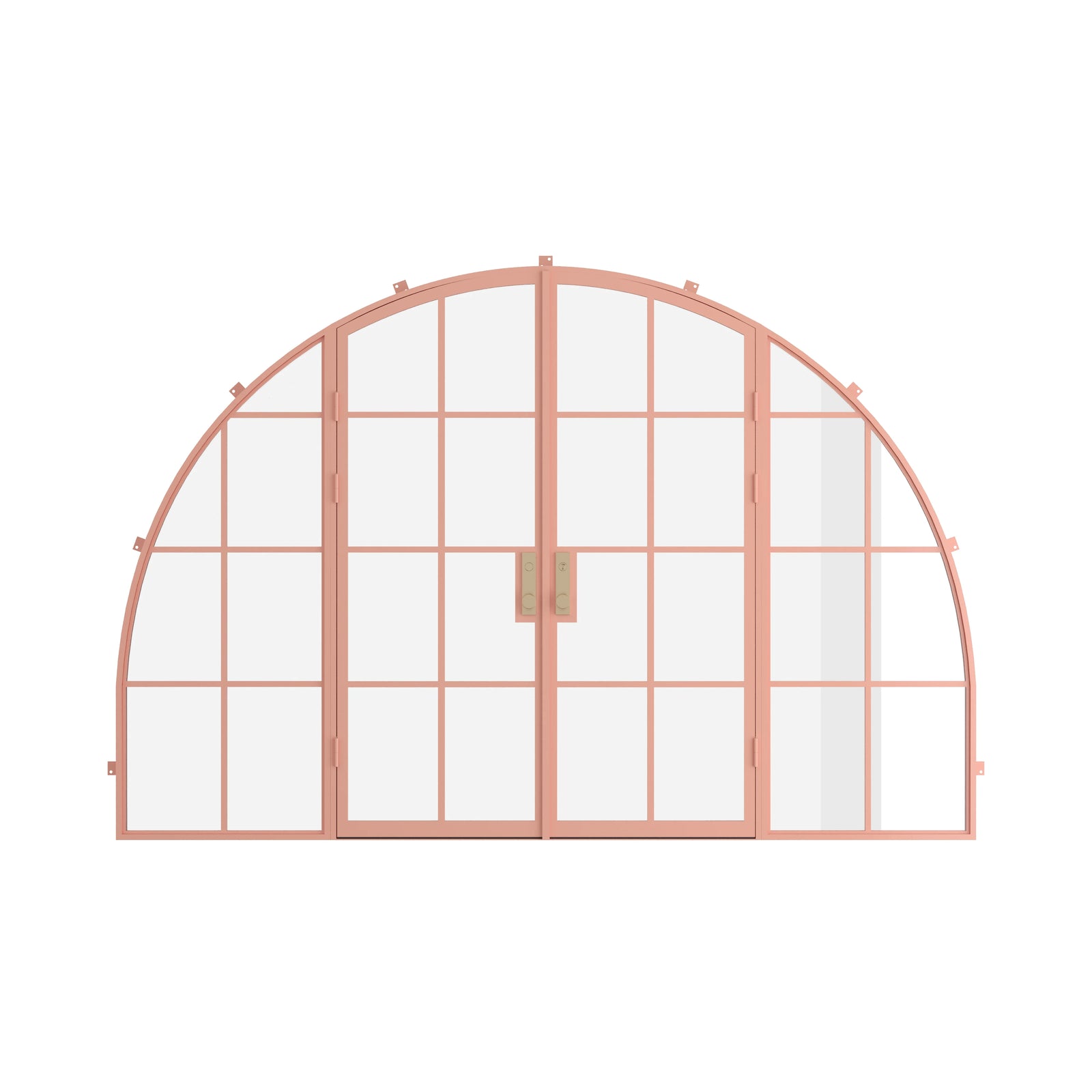 Pinkys Air 5 steel door, double, full arch, with side windows, closed