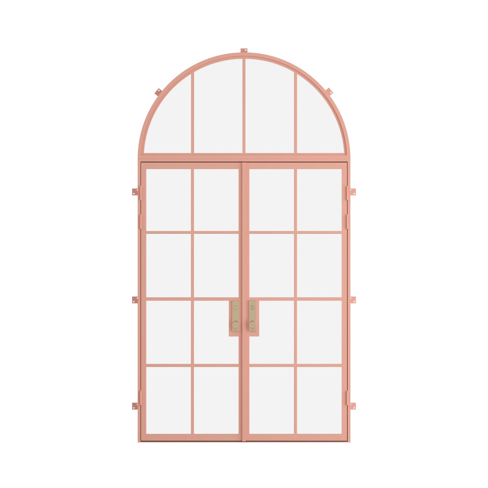 Pinkys Air 5 steel door, double, flat, with a full-arch top window, closed