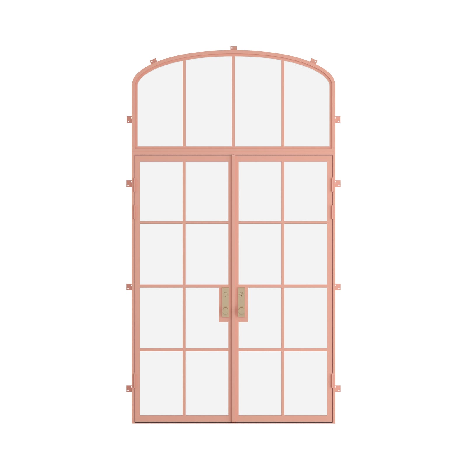 Pinkys Air 5 steel door, double, flat, with an arch top window, closed