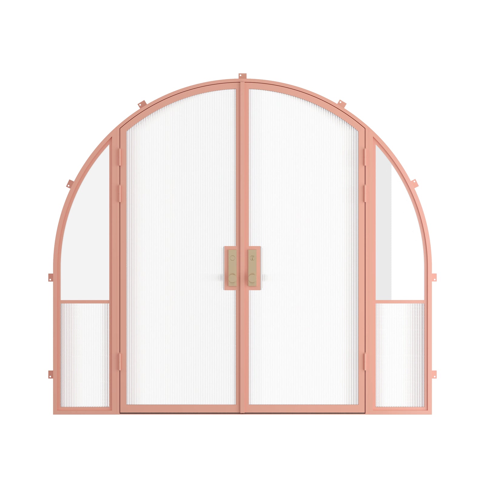 Pinkys Air Grand steel door, double, full arch, with side windows, closed
