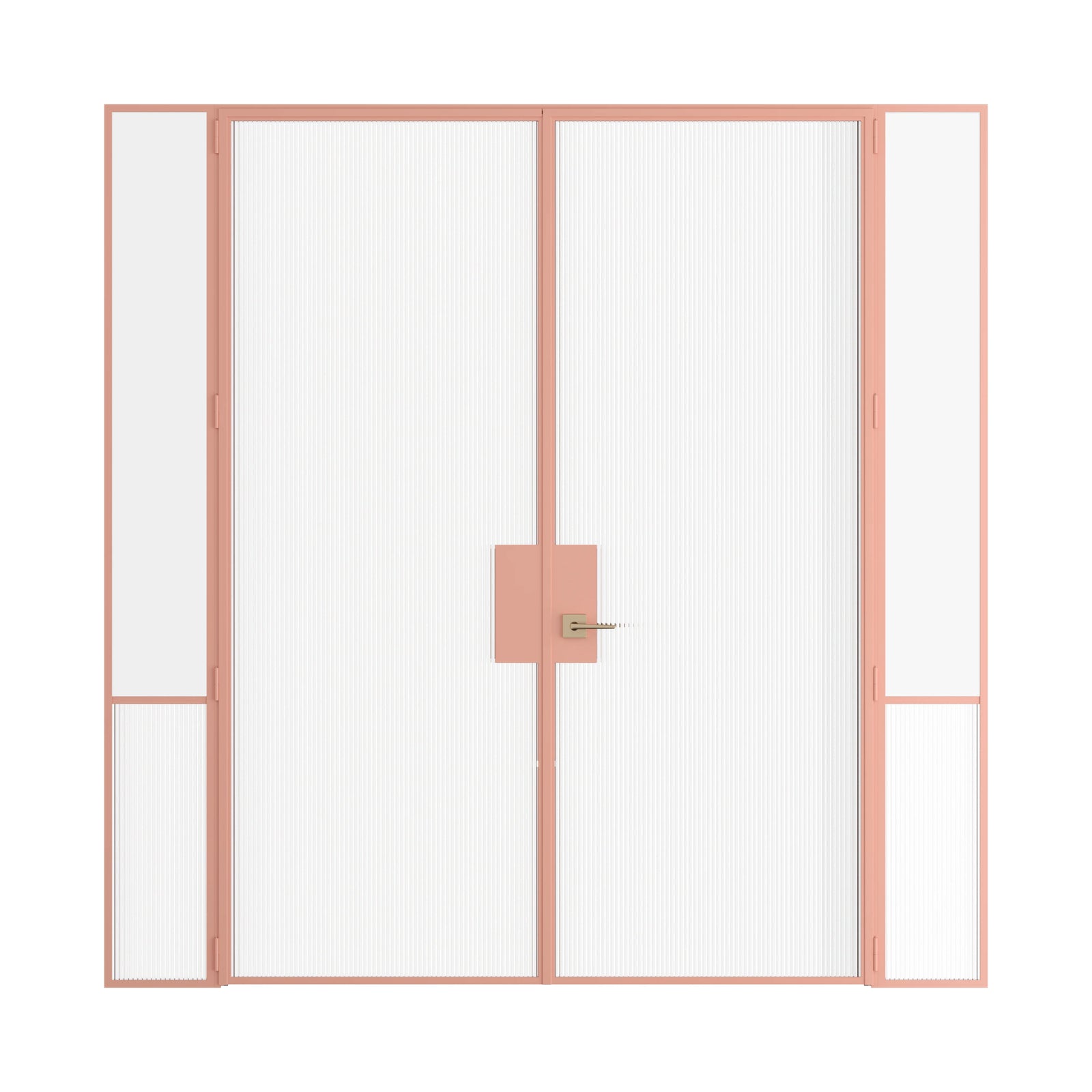 Pinkys Air Grand interior steel door, double, flat, with side windows, closed
