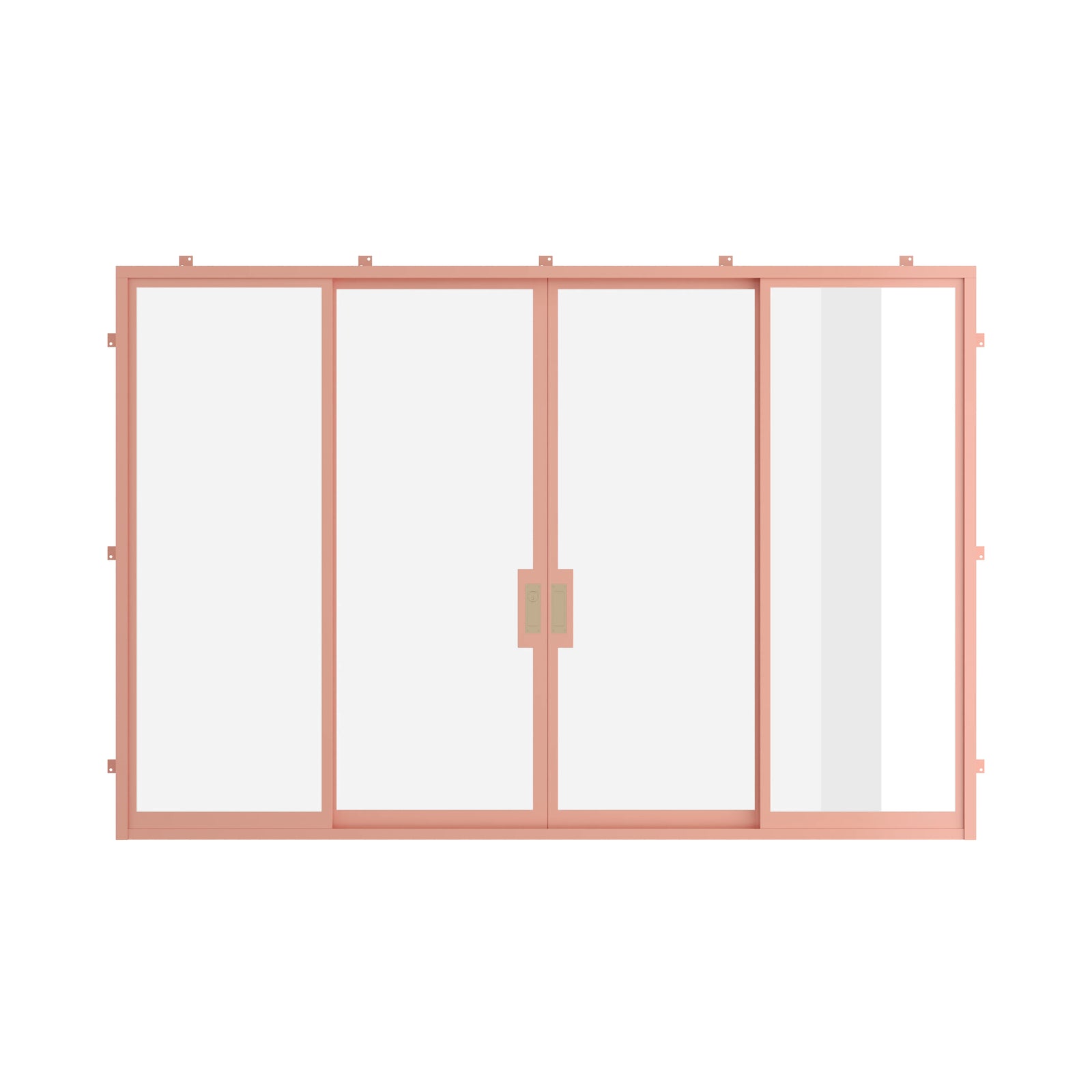 Pinkys Air Lite steel door, sliding, center-split, closed