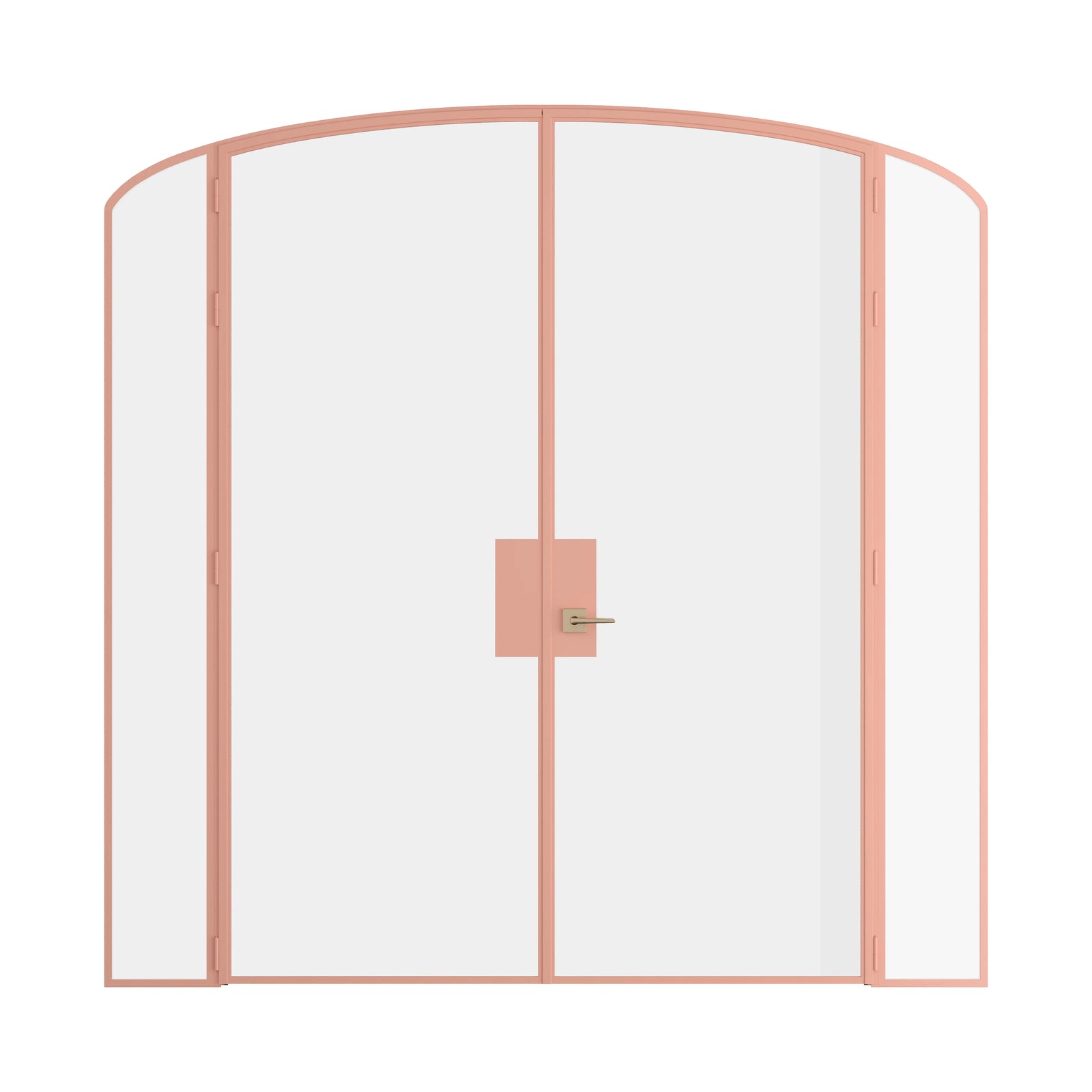 Pinkys Air Lite interior steel door, double, mini arch, with side windows, closed