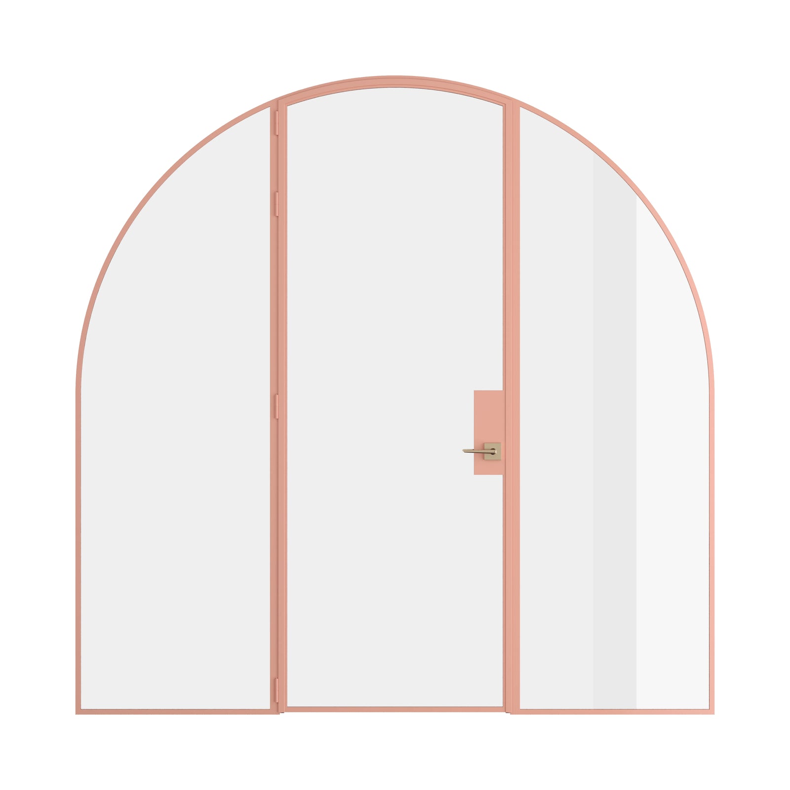 Pinkys Air Lite interior steel door, single, full arch, with side windows, closed