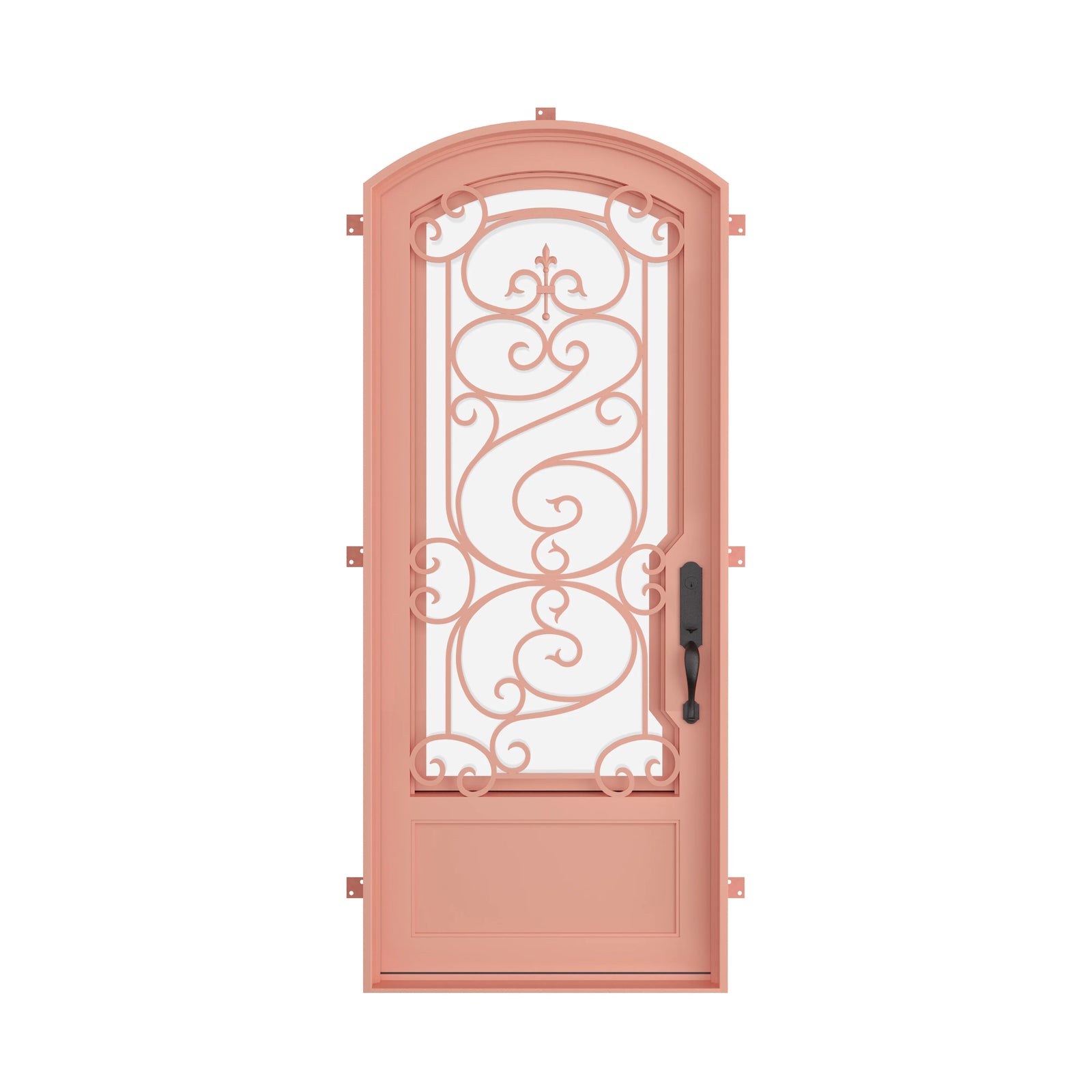Pinkys Beverly steel door, single, arch, closed