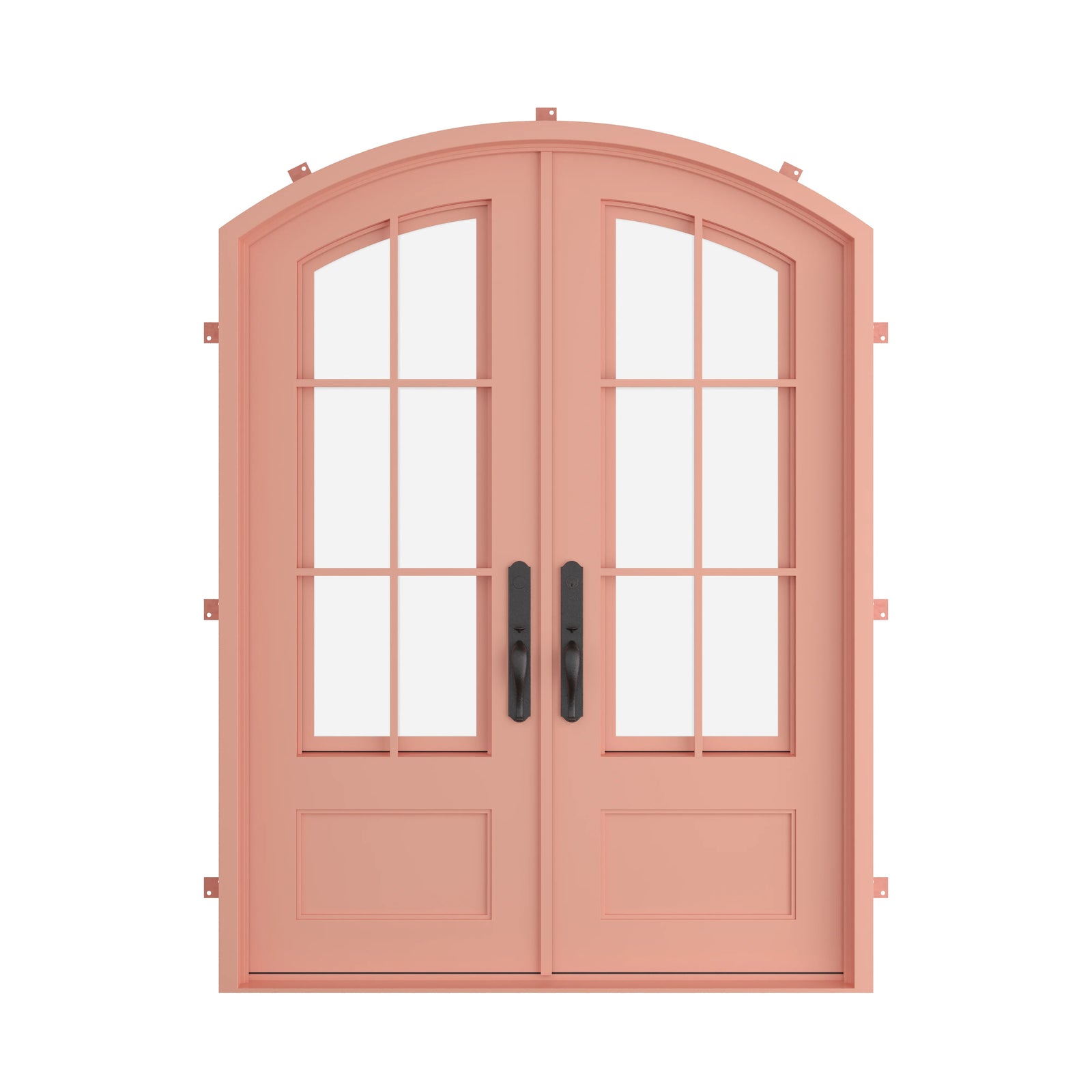 Pinkys Bristol steel door, double, arch, closed