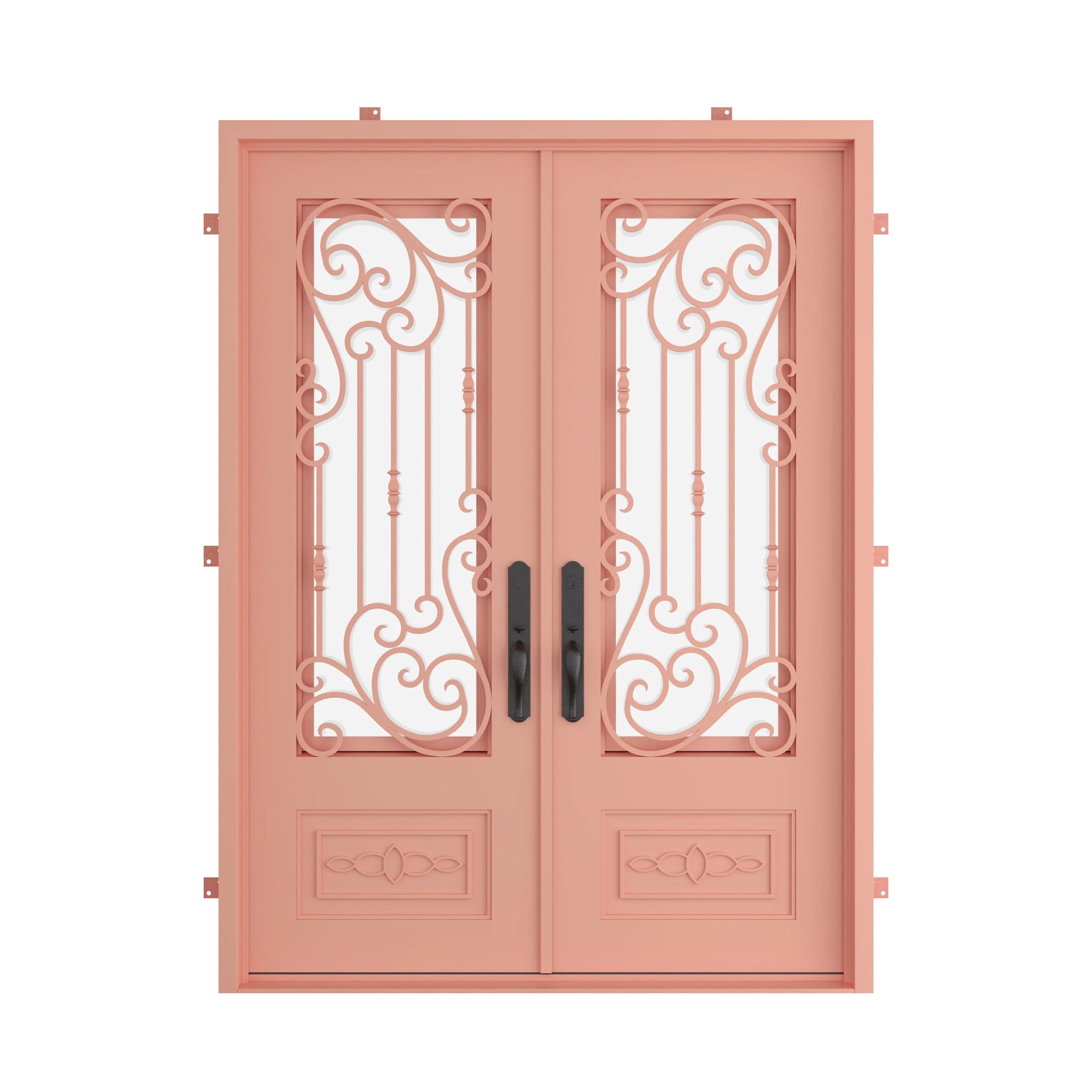 Pinkys Golden Gate steel door, double, flat, closed