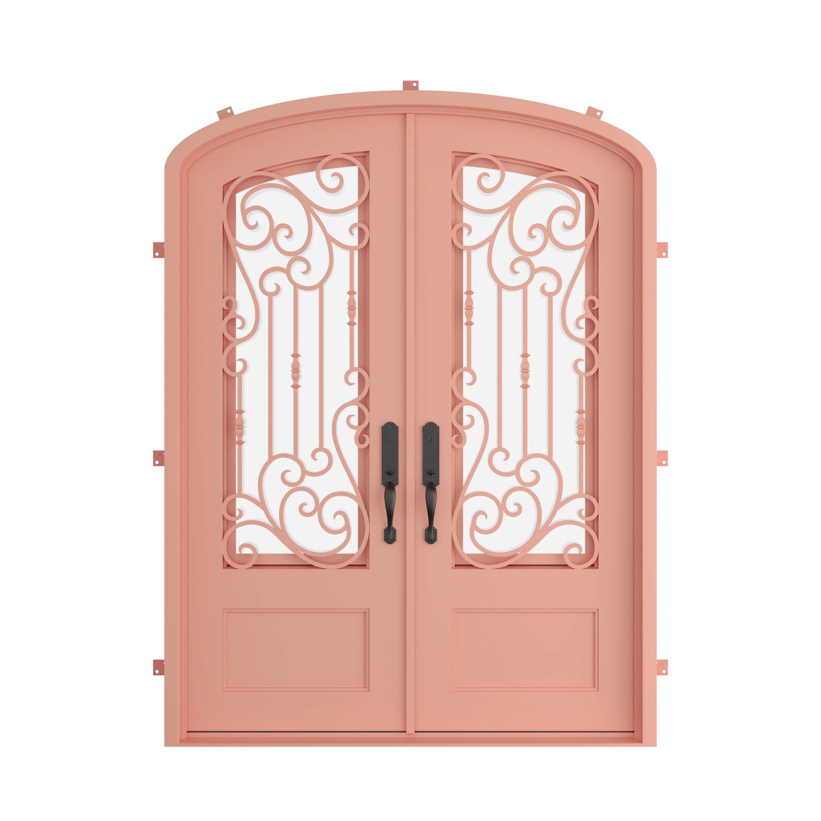 Pinkys Golden Gate steel door, double, mini arch, closed