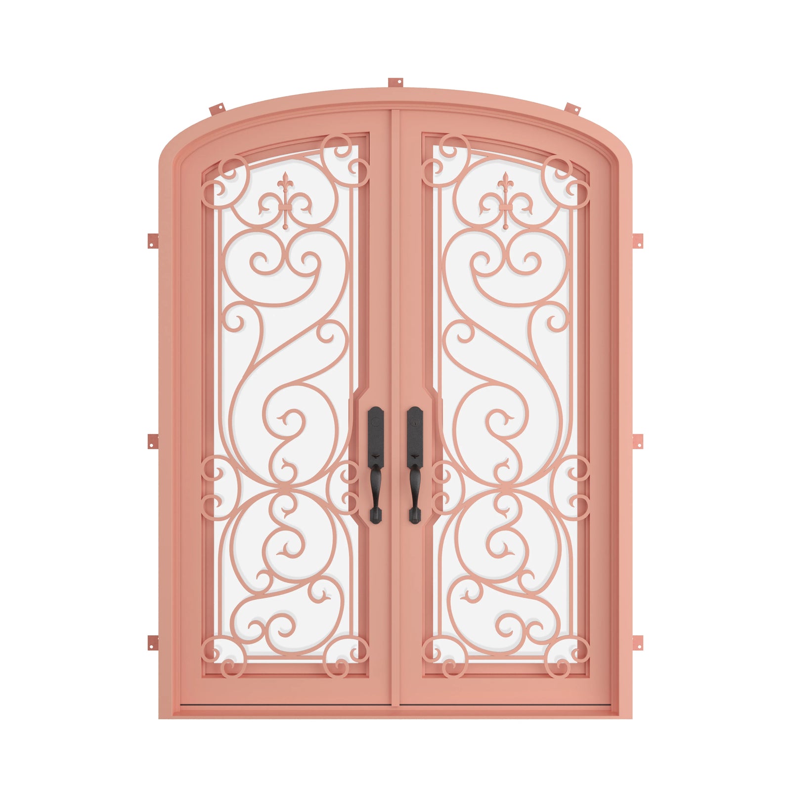 Pinkys Hills steel door, double, arch, closed