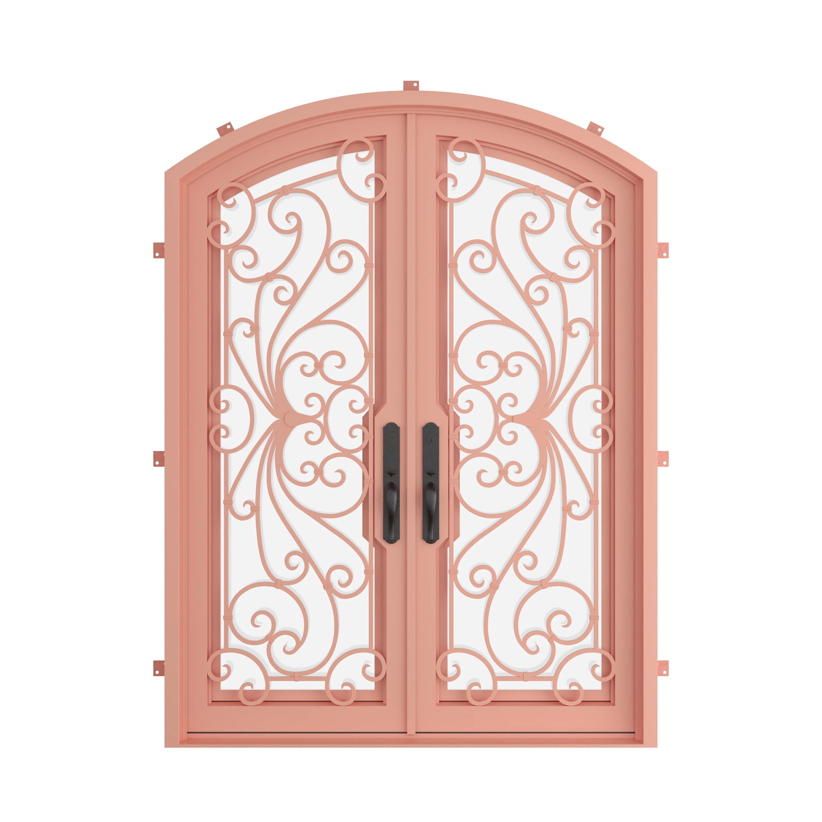 Pinkys Miracle steel door, double, arch, closed