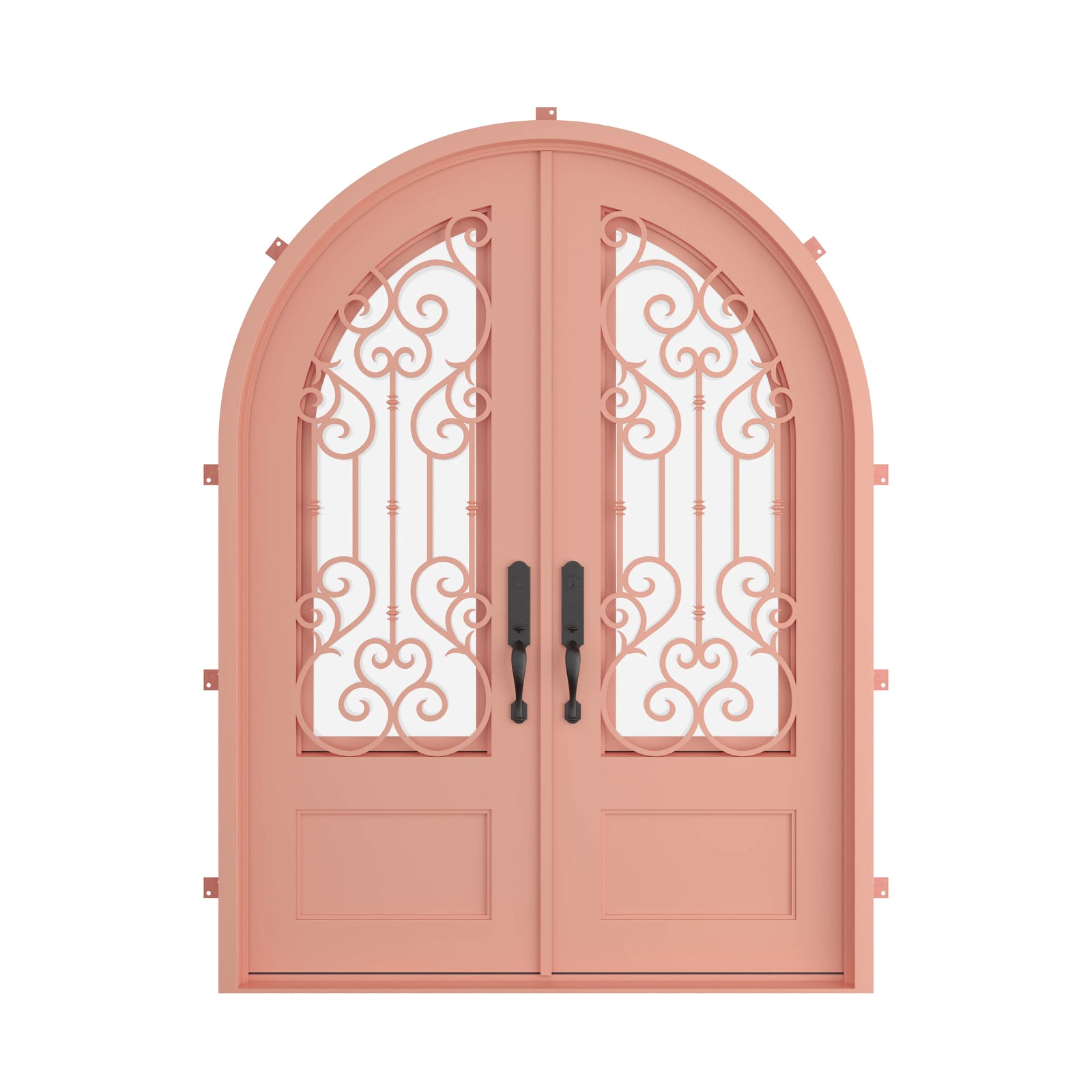 Pinkys New York steel door, double, full arch, closed