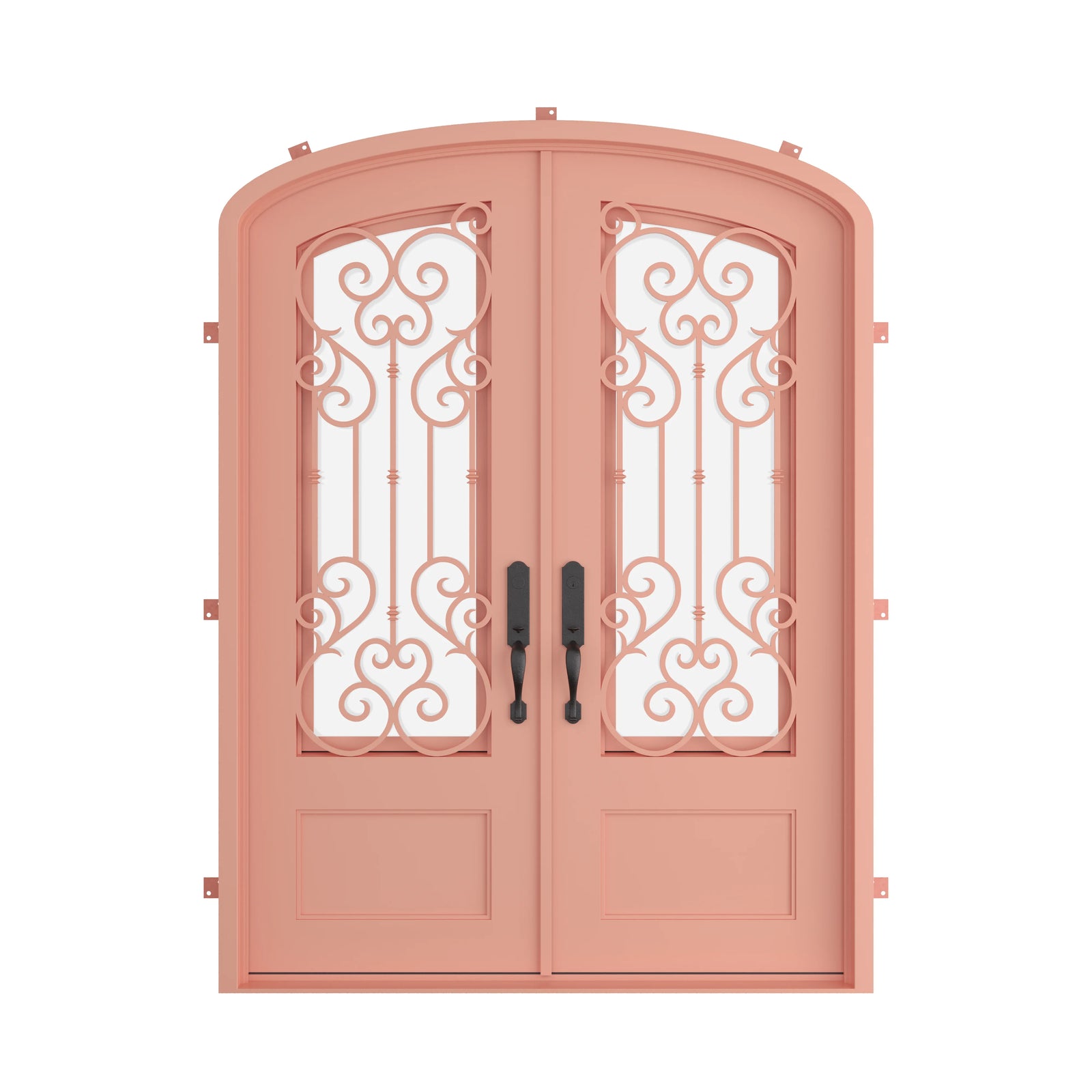 Pinkys New York steel door, double, arch, closed