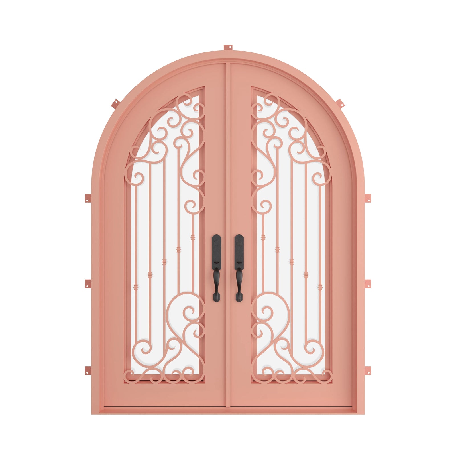 Pinkys Paris steel door, double, full arch, closed